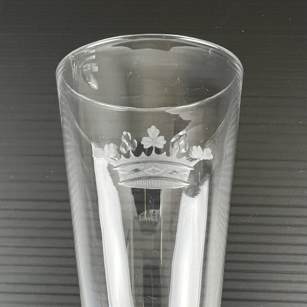 Paire de flûtes à champagne du Marquis d' Arcangues en cristal de Baccarat