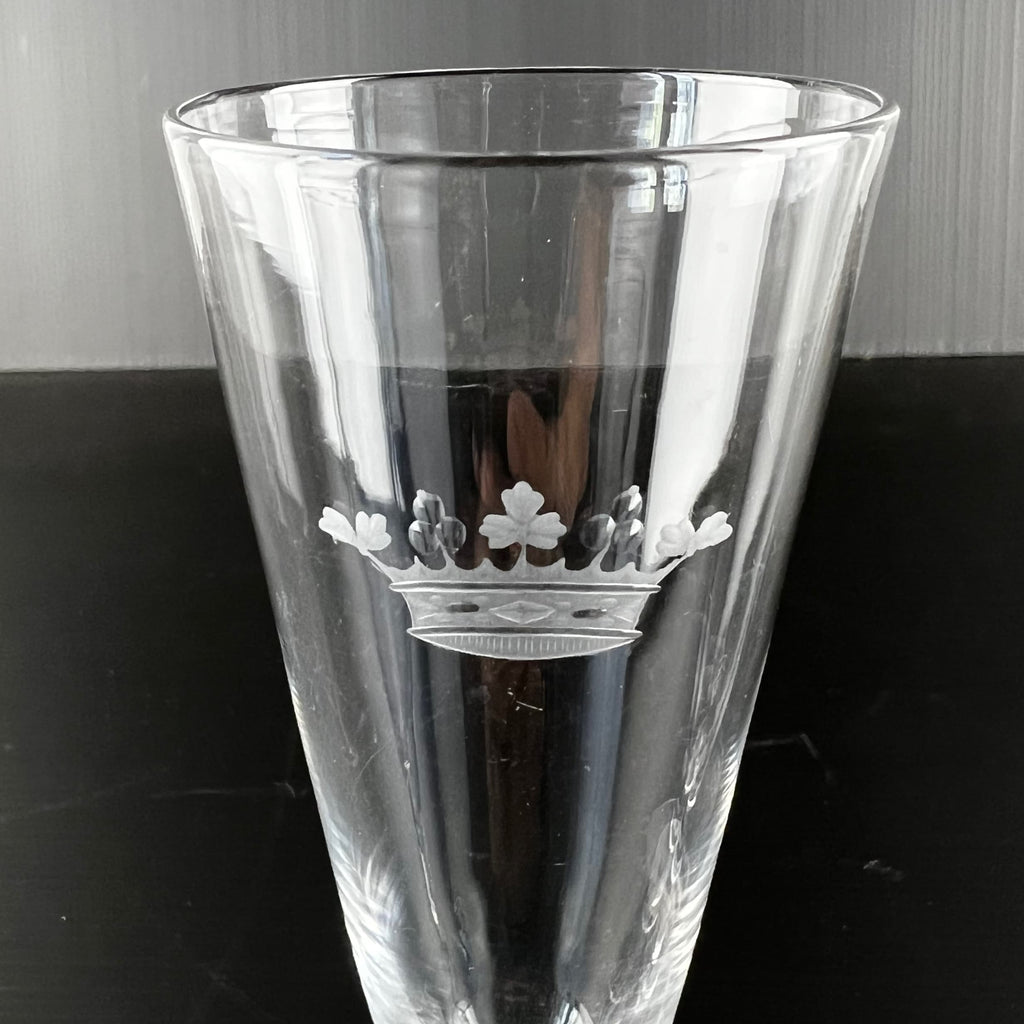 Paire de flûtes à champagne du Marquis d' Arcangues en cristal de Baccarat