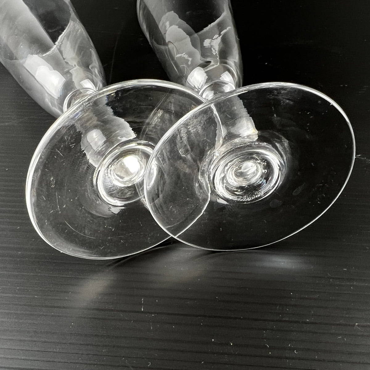 Paire de flûtes à champagne du Marquis d' Arcangues en cristal de Baccarat