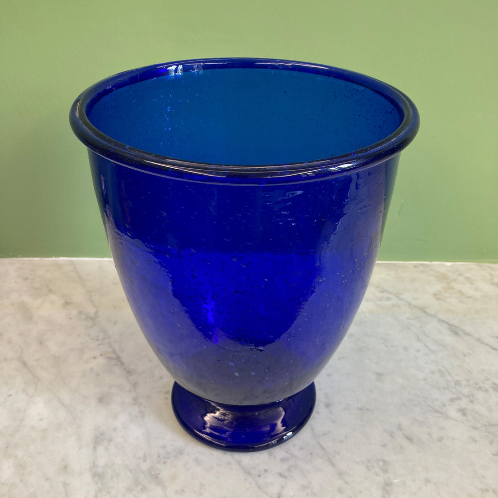 Vase verre bleu cobalt de Murano
