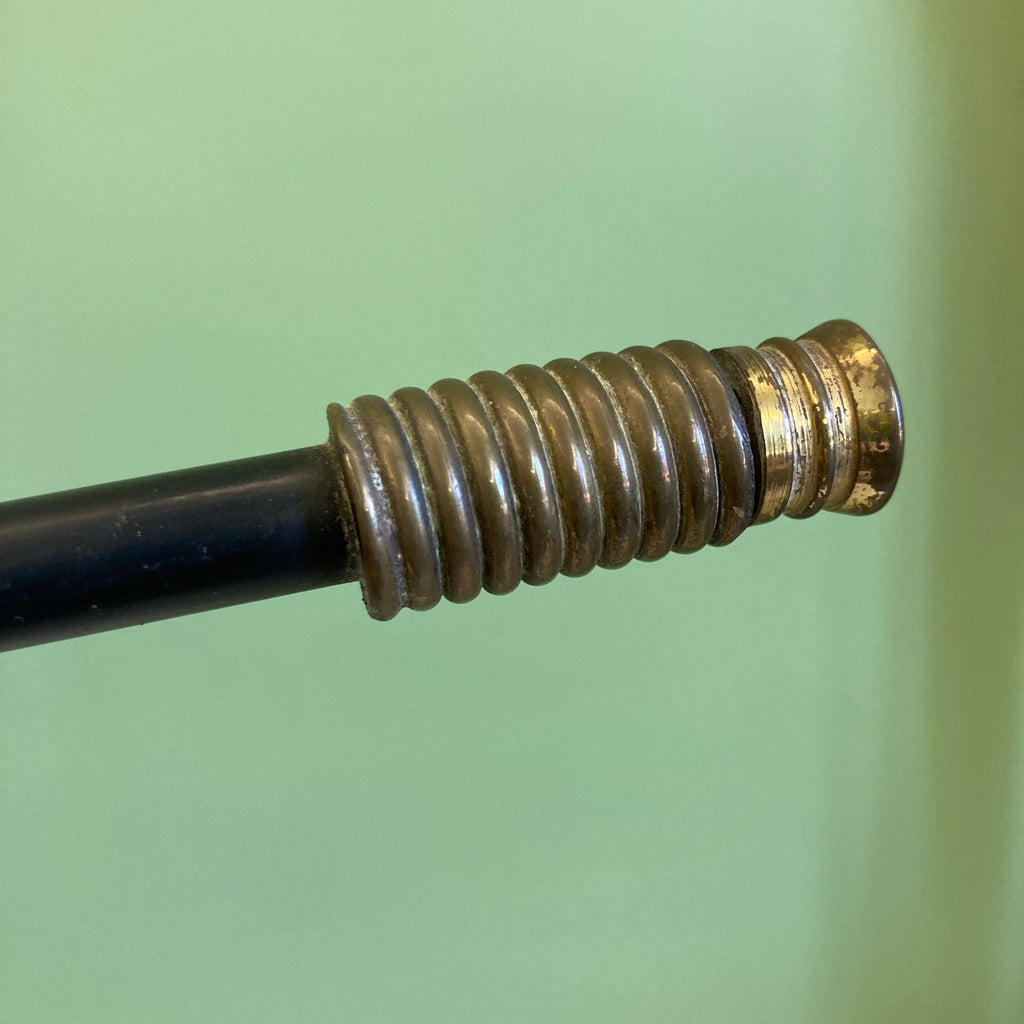 Lampe à poser en métal noir et jaune avec axe en rotule vers 1950