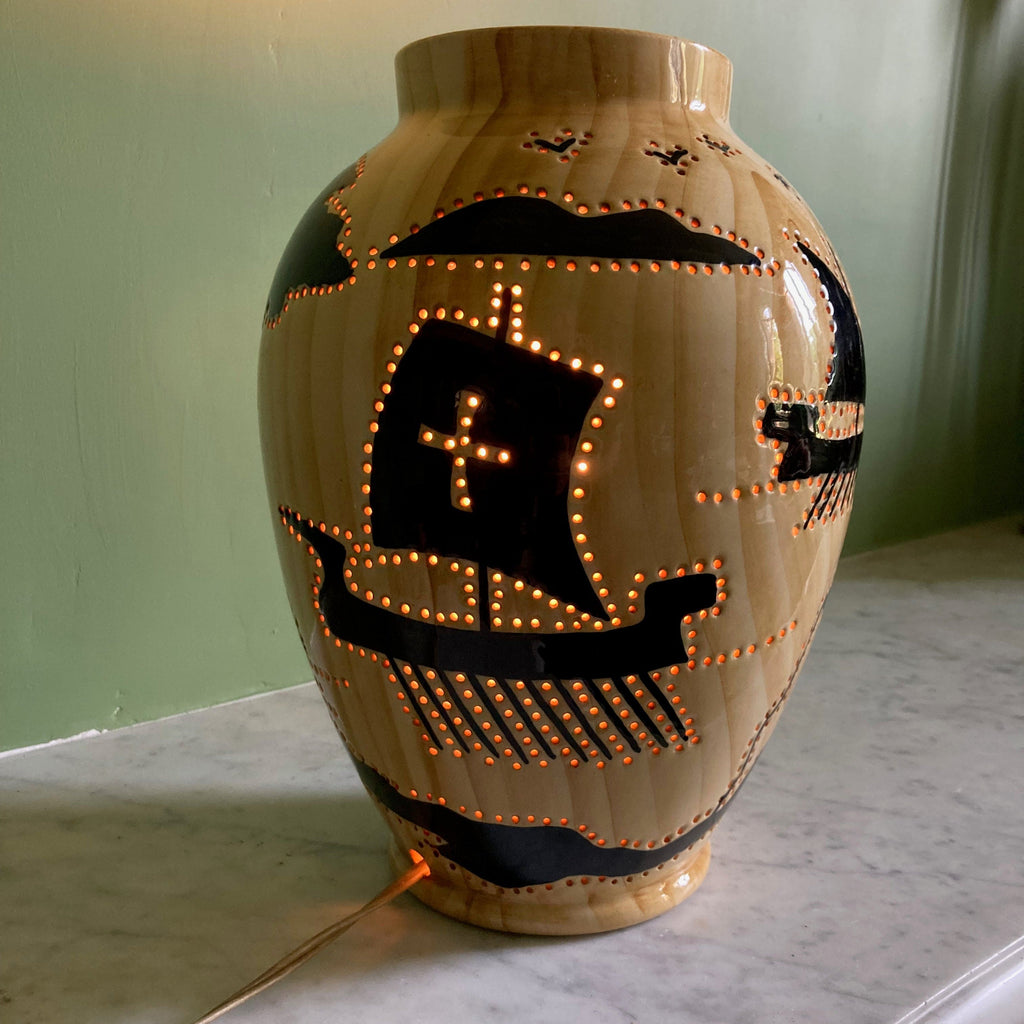 Lampe céramique par Grandjean Jourdan à Vallauris