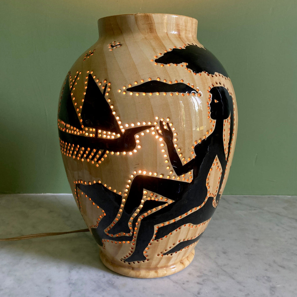 Lampe céramique par Grandjean Jourdan à Vallauris