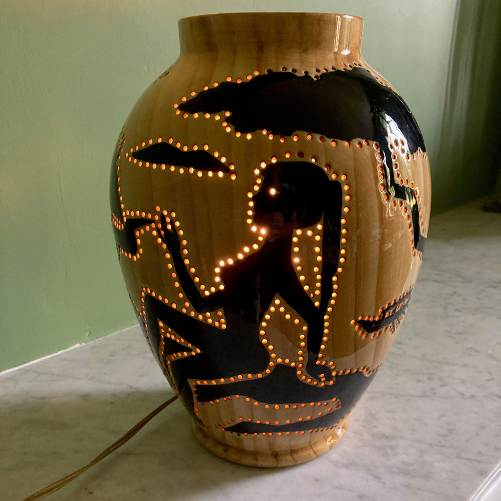 Lampe céramique par Grandjean Jourdan à Vallauris