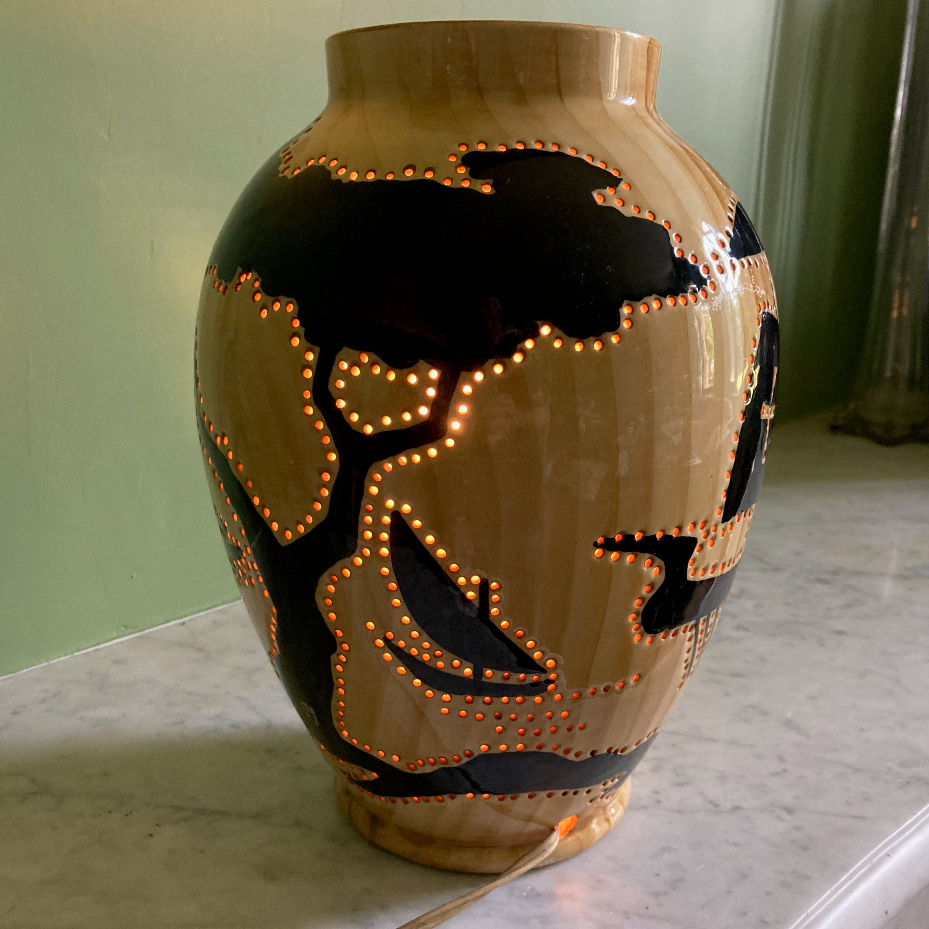 Lampe céramique par Grandjean Jourdan à Vallauris