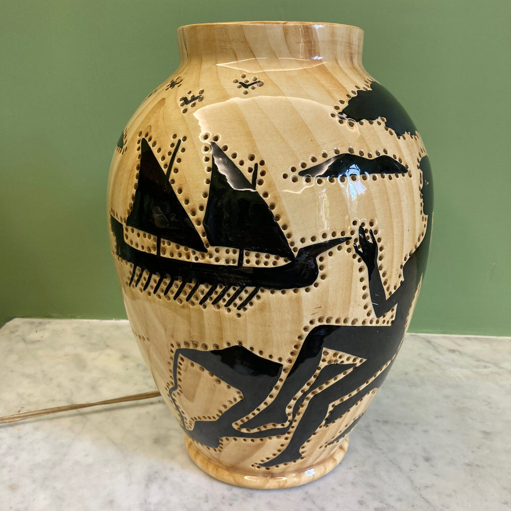 Lampe céramique par Grandjean Jourdan à Vallauris