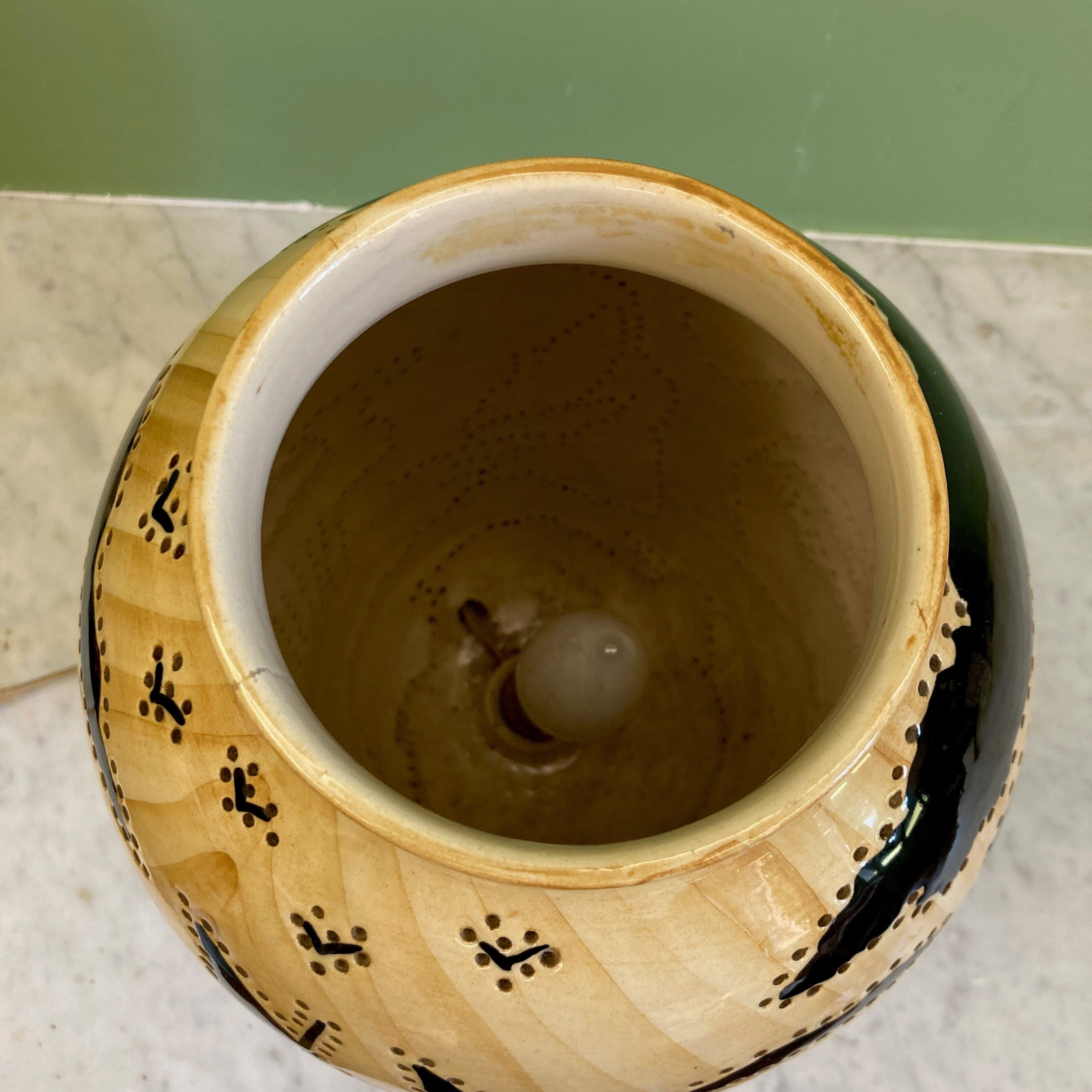 Lampe céramique par Grandjean Jourdan à Vallauris