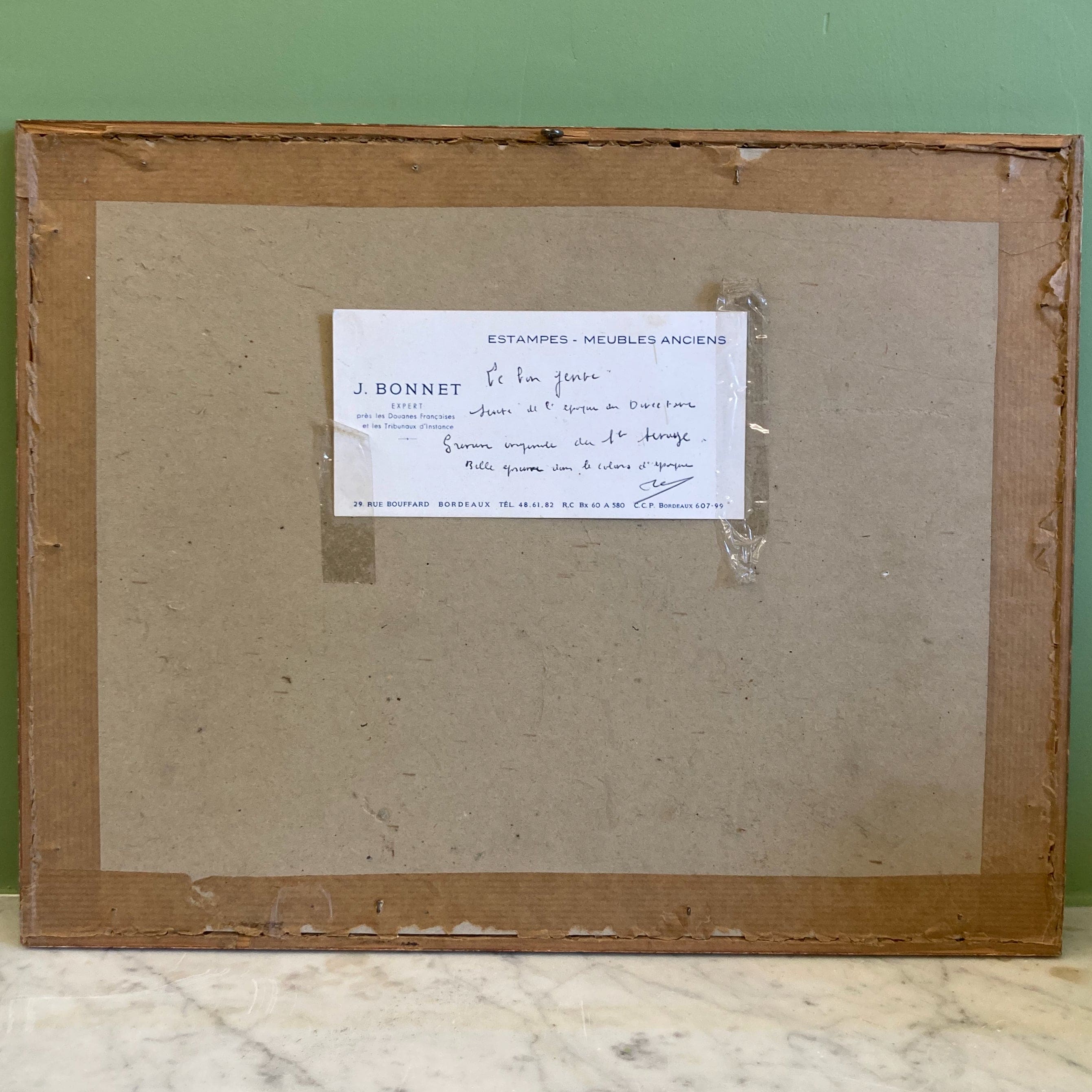 Estampe 19eme Le Bon Genre numéro 94 La corbeille de Mariage