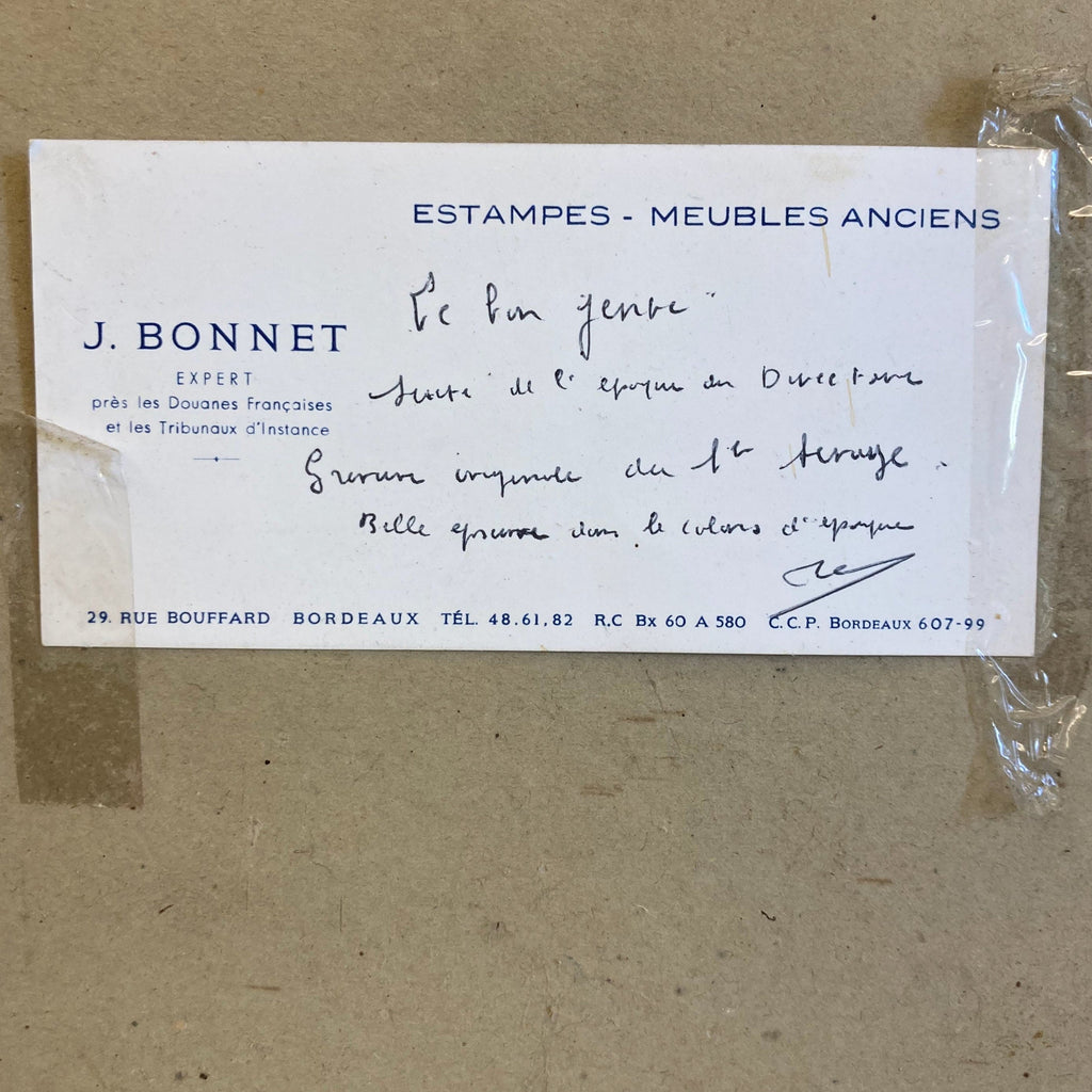 Estampe 19eme Le Bon Genre numéro 94 La corbeille de Mariage