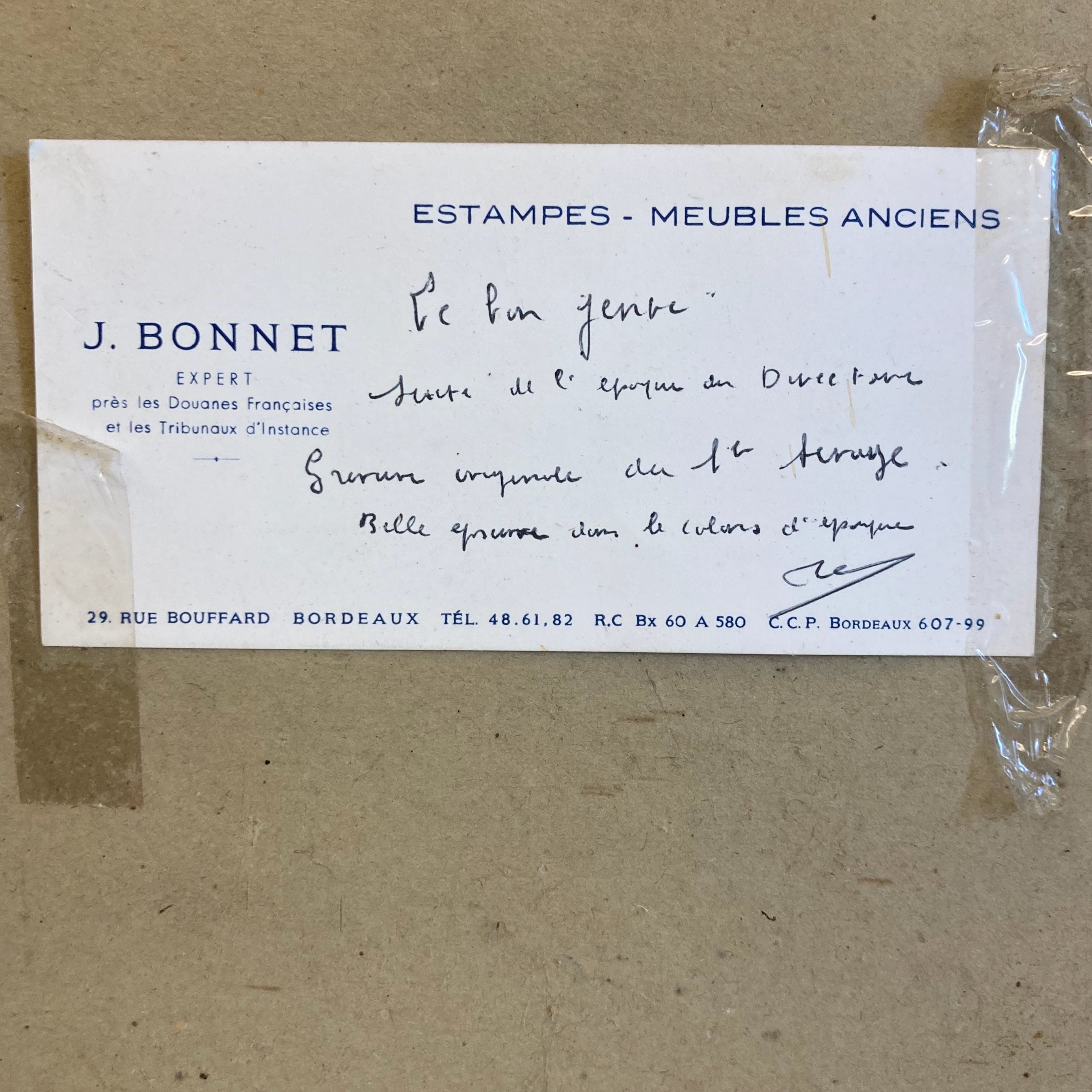Estampe 19eme Le Bon Genre numéro 94 La corbeille de Mariage
