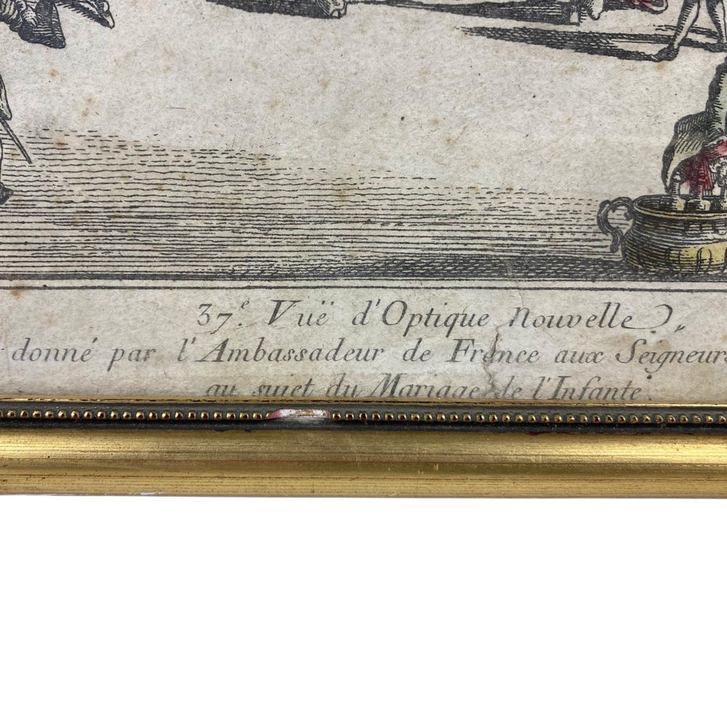 Festin pour le mariage de l'Infante d' Espagne ancienne vue d' optique