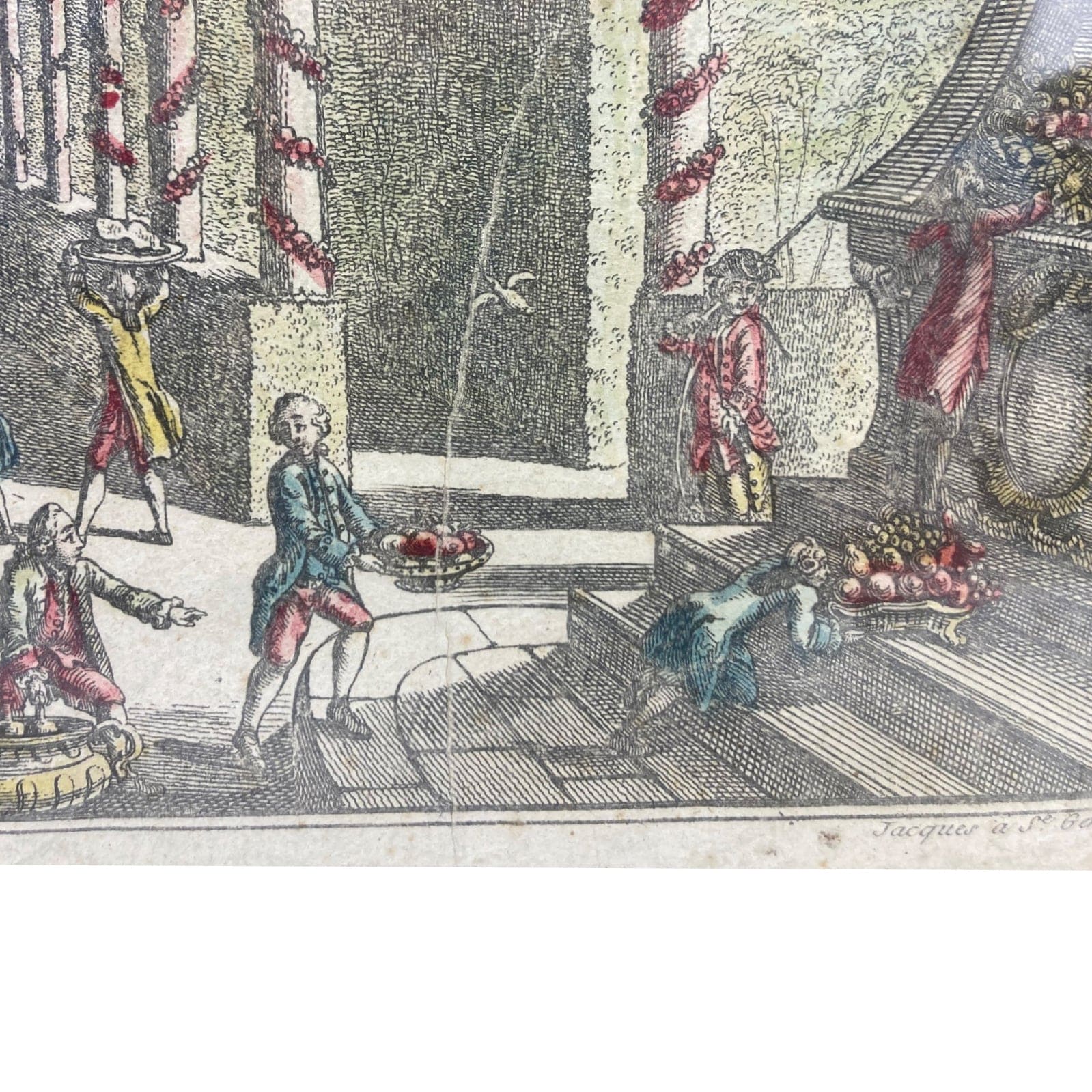 Festin pour le mariage de l'Infante d' Espagne ancienne vue d' optique