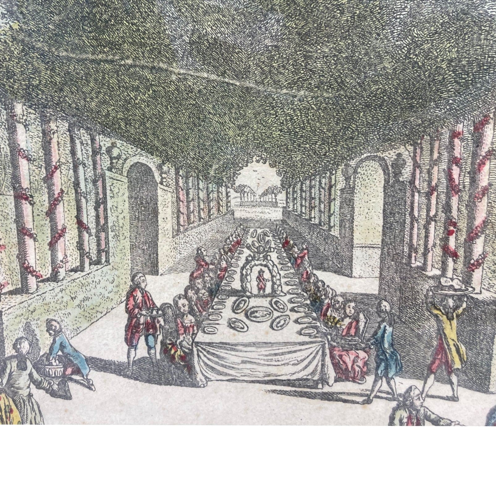 Festin pour le mariage de l'Infante d' Espagne ancienne vue d' optique