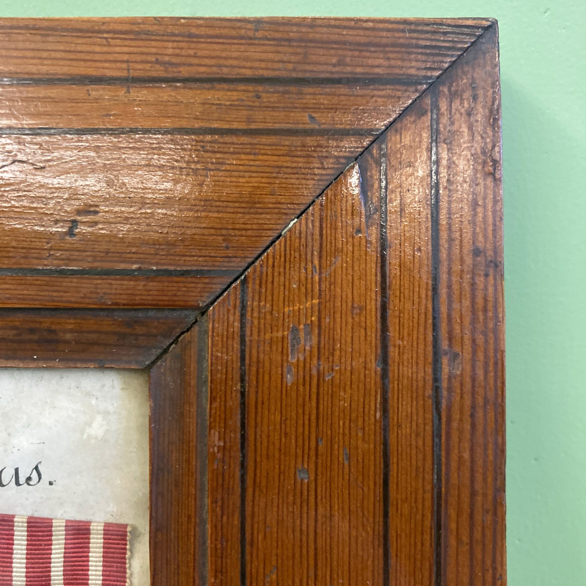 Médaille commémorative et diplôme de la compagne d' Italie. 1859. Dans un cadre en pitchpin.