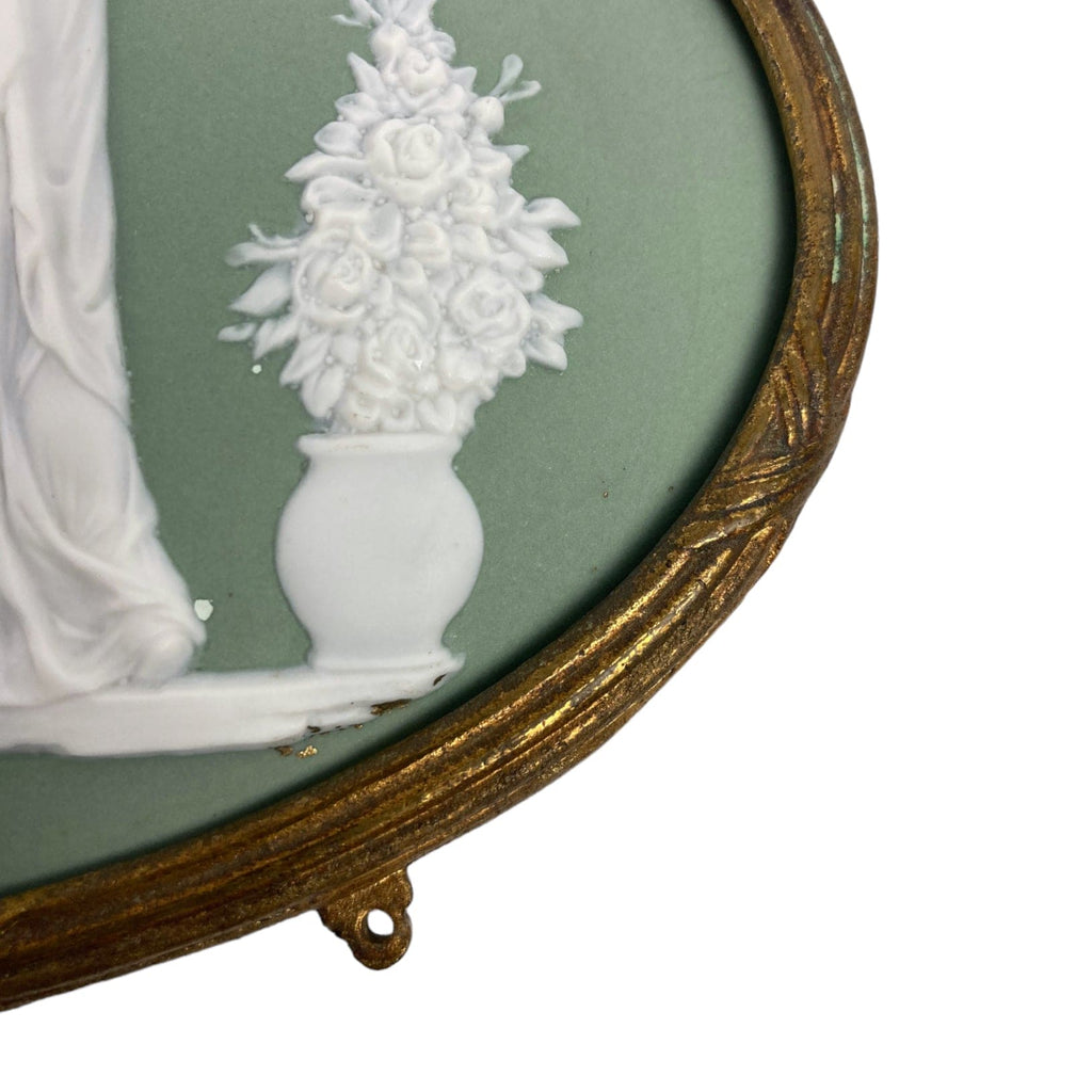médaillon wedgwood cadre bronze
