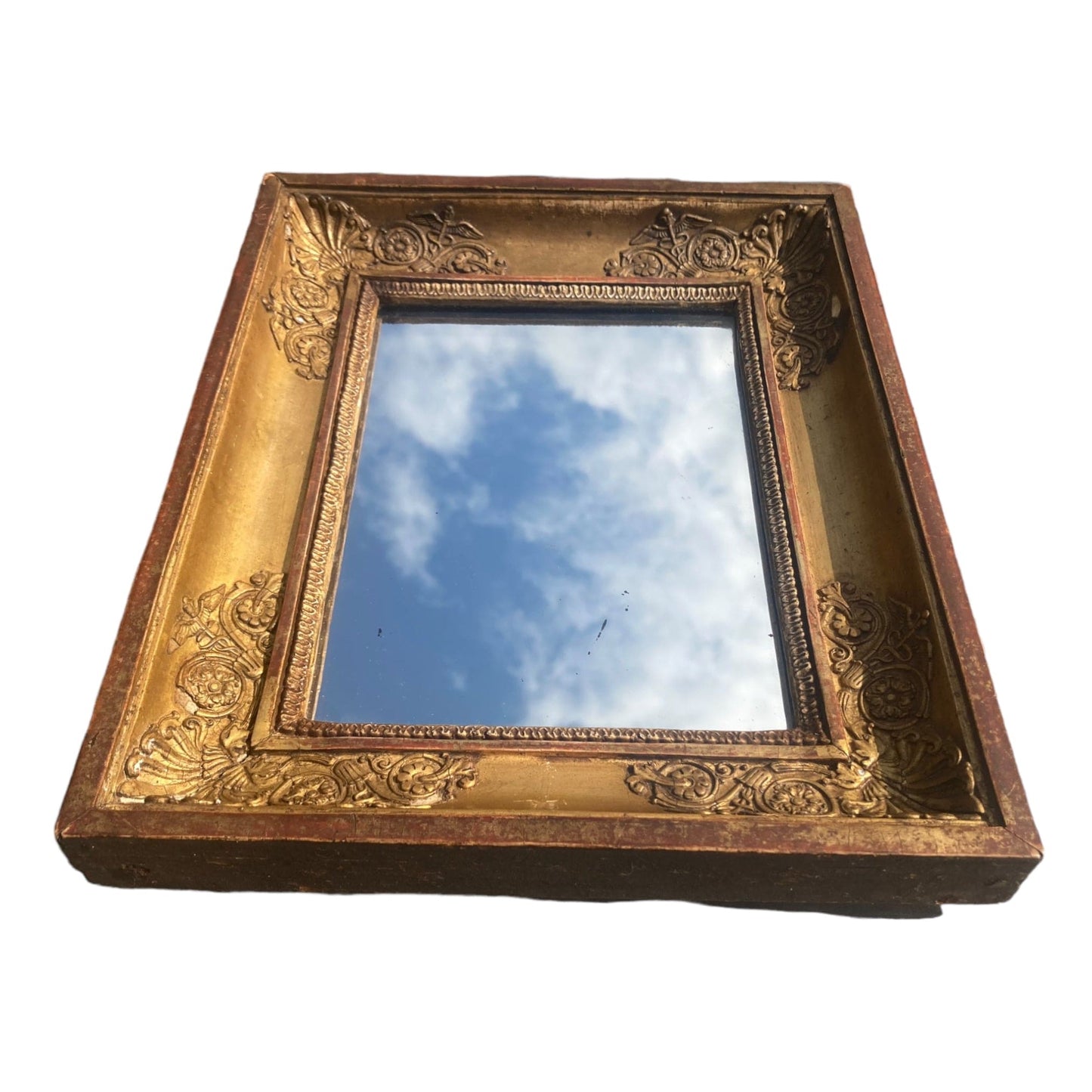 Miroir ancien en bois doré 