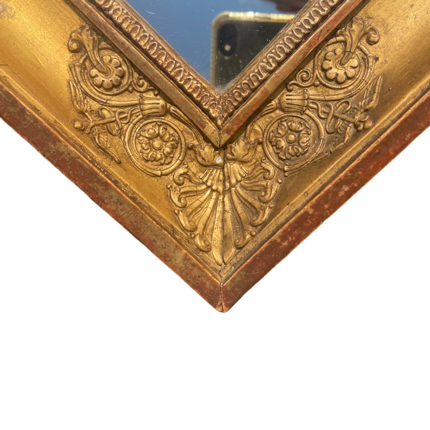 Miroir ancien en bois doré 