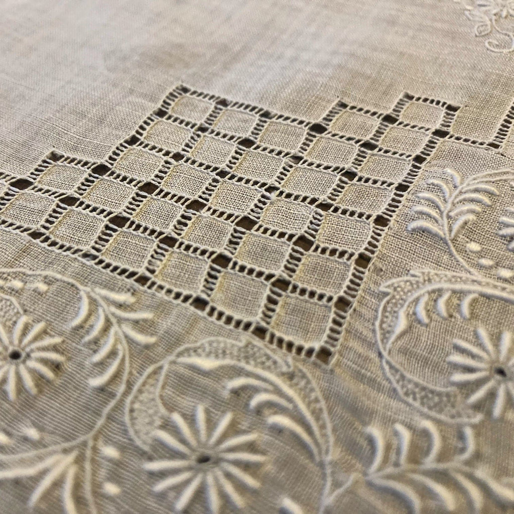 mouchoir ancien broderie 