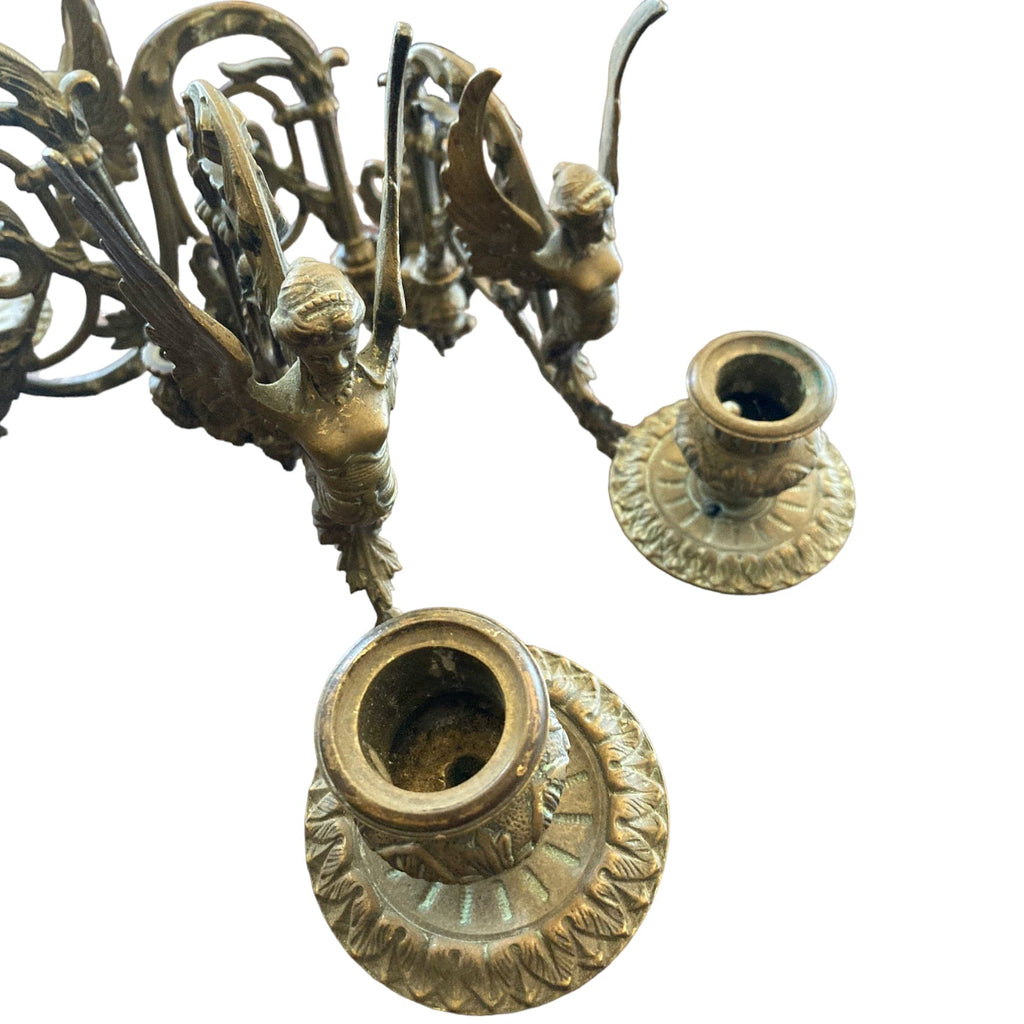 paire appliques bronze décor sphinges ailées