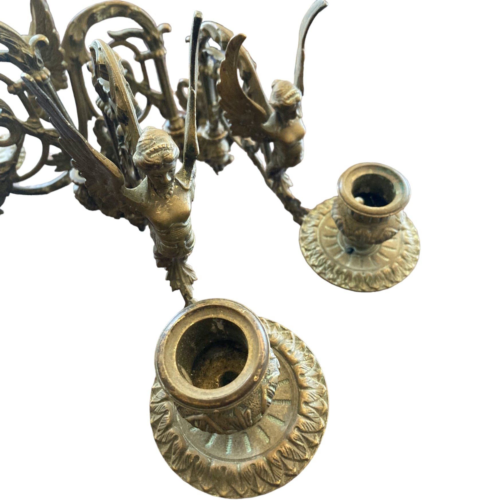 paire appliques bronze décor sphinges ailées