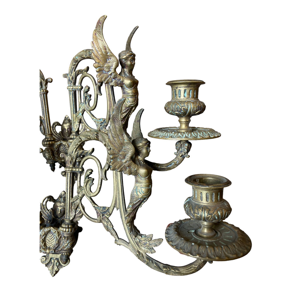 paire appliques bronze décor sphinges ailées