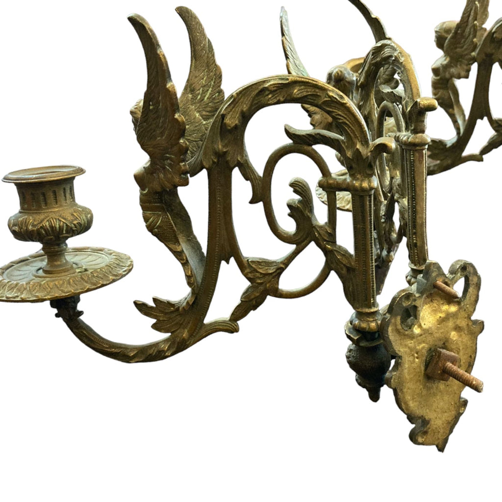 paire appliques bronze décor sphinges ailées