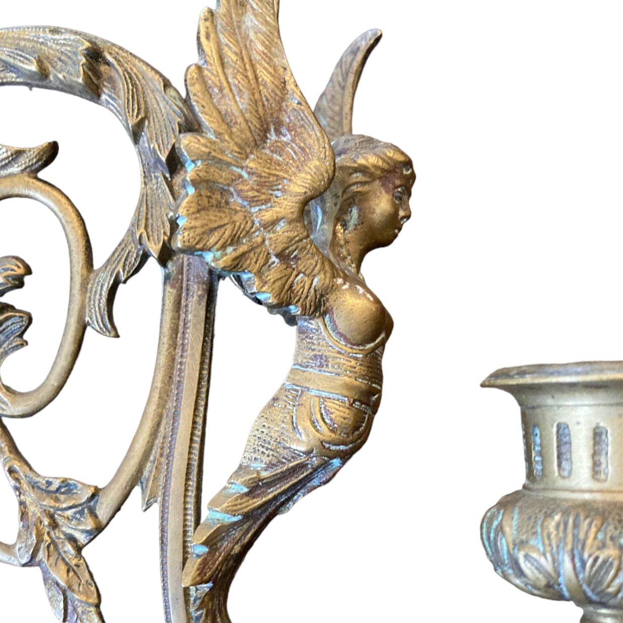 paire appliques bronze décor sphinges ailées