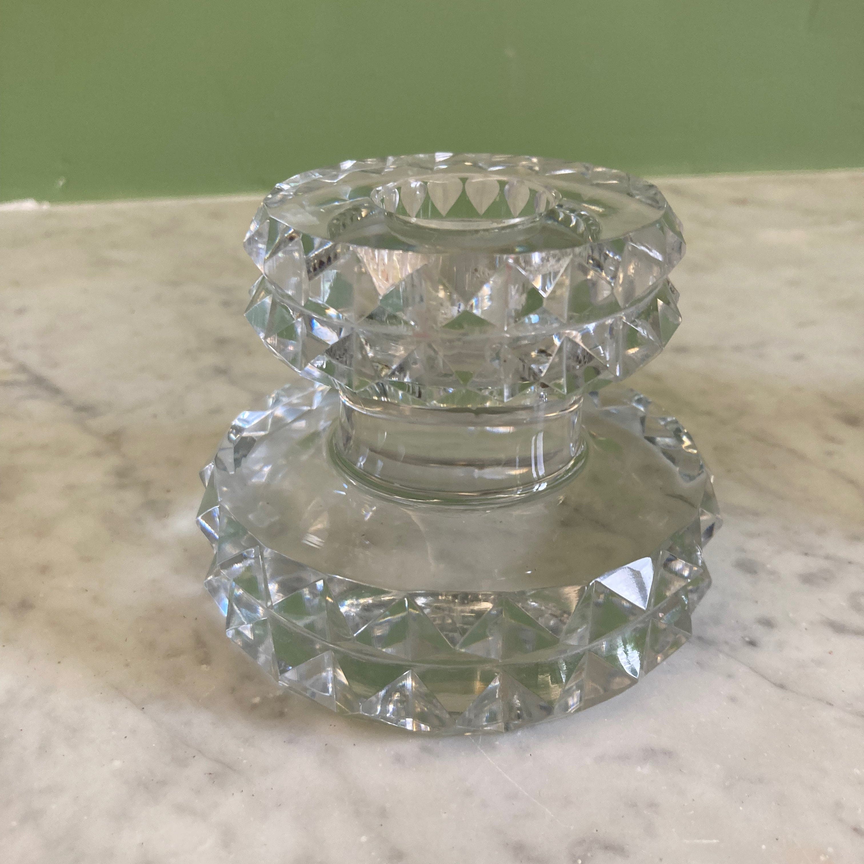 Paire de bougeoirs en cristal Saint-Louis