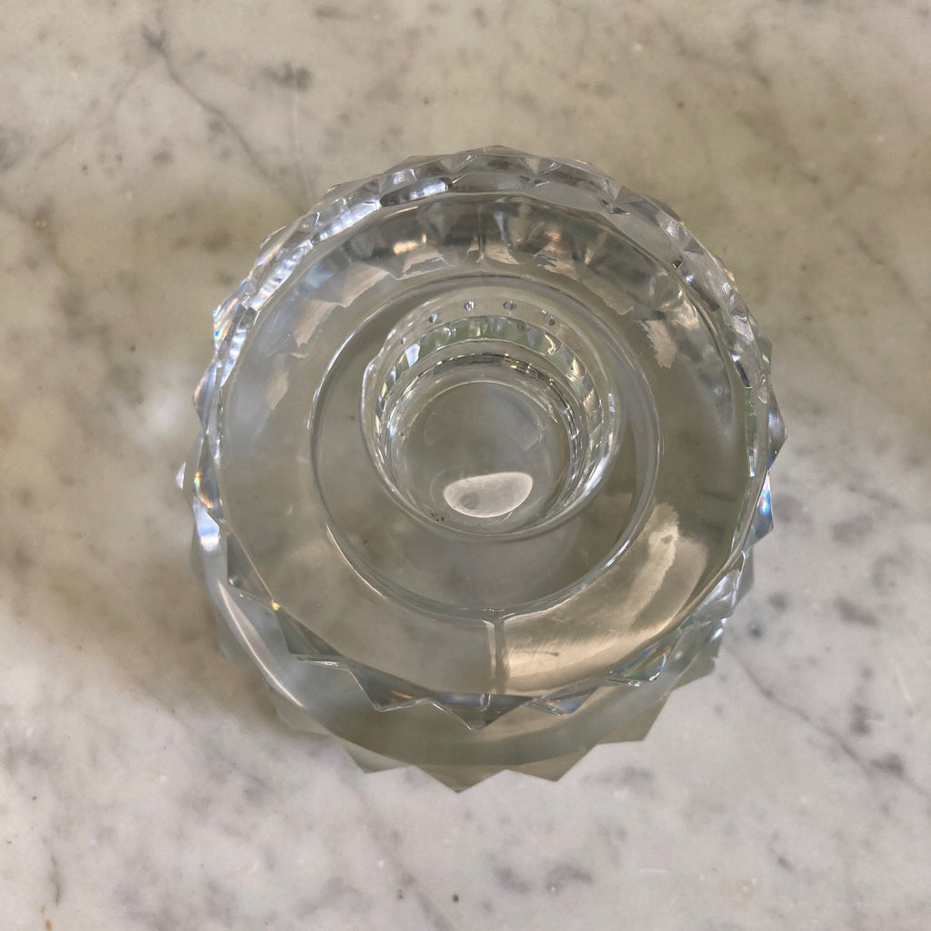 Paire de bougeoirs en cristal Saint-Louis