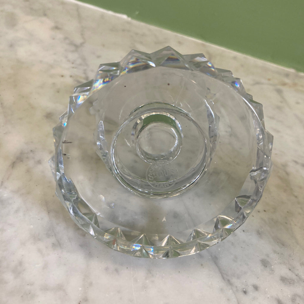 Paire de bougeoirs en cristal Saint-Louis