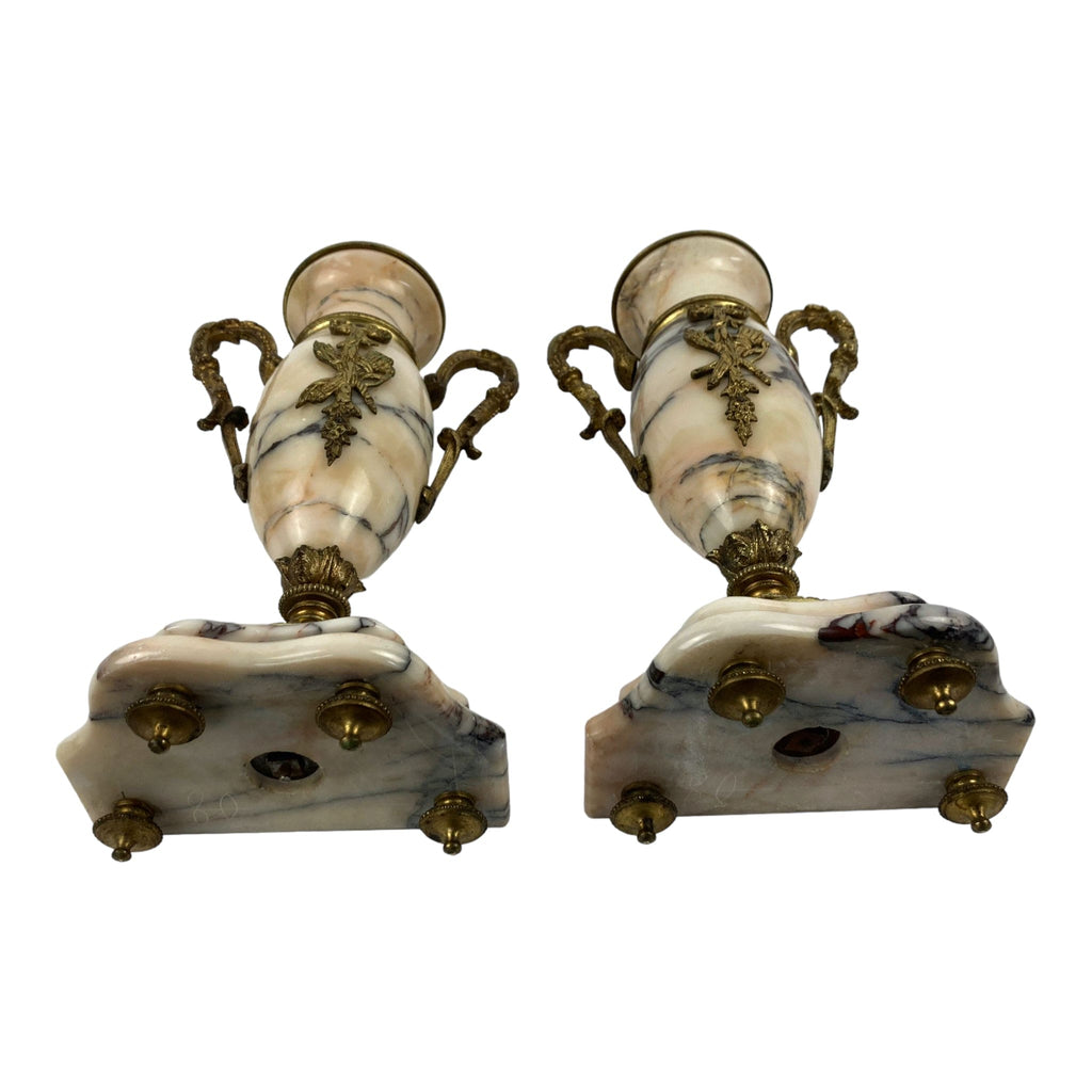 Paire de cassolettes en marbre