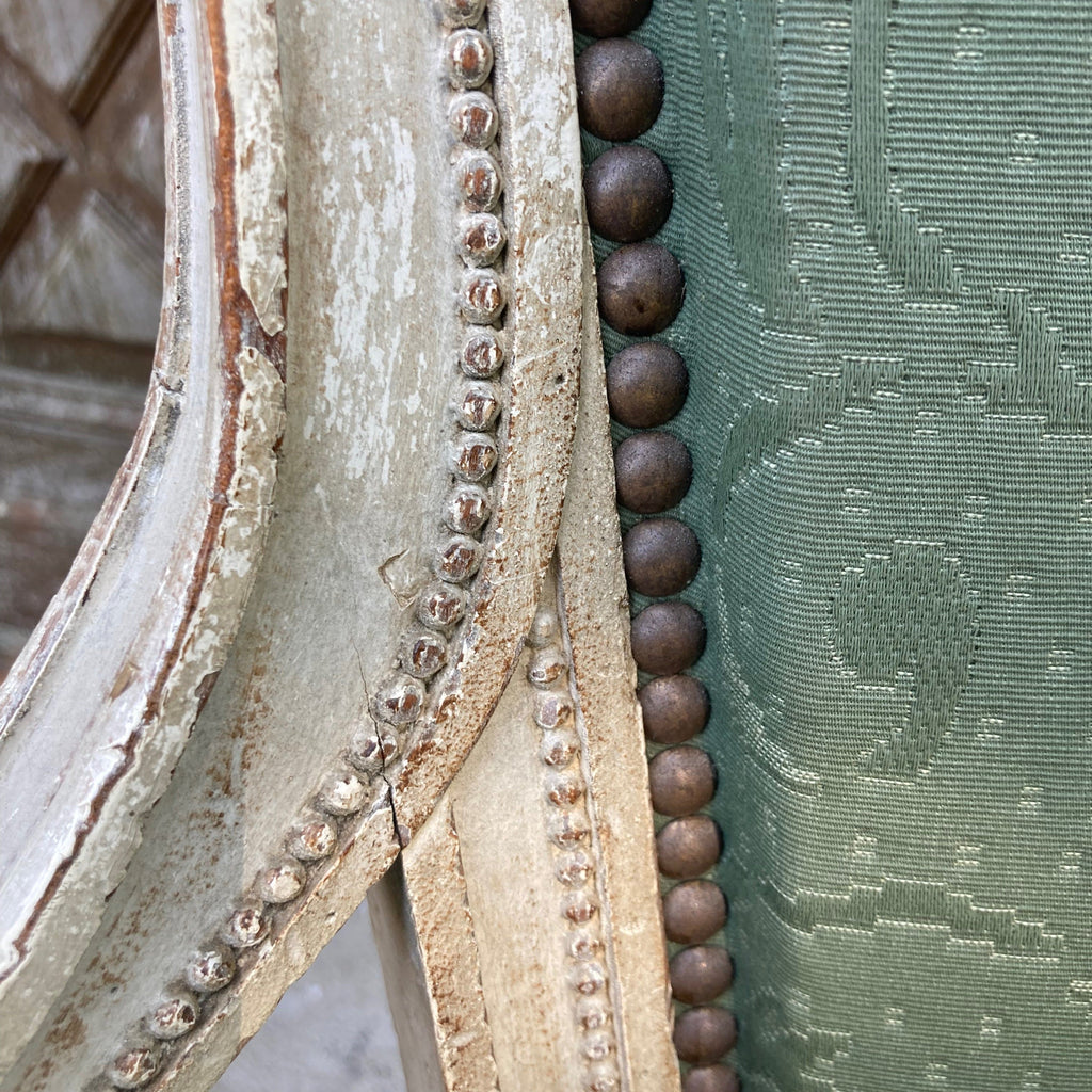 Paire de fauteuils en bois laqué d' époque Directoire