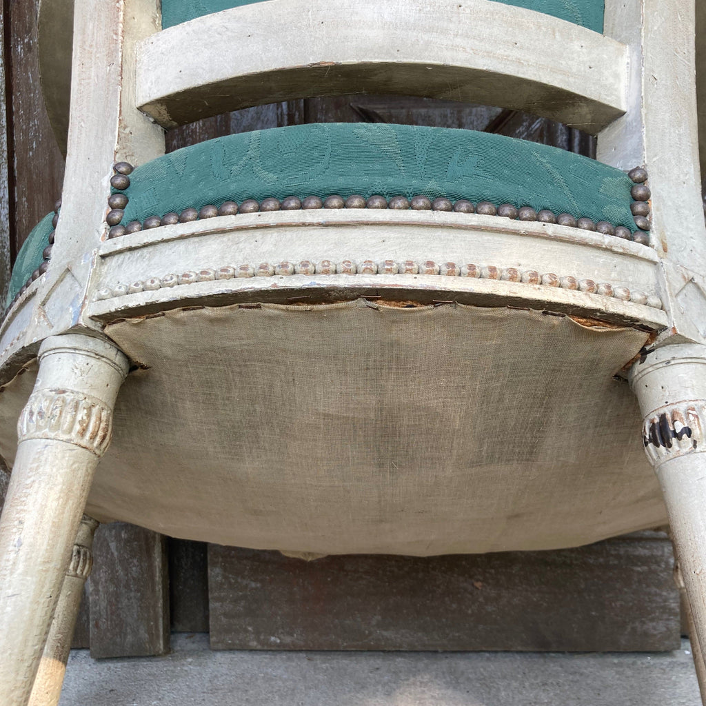 Paire de fauteuils en bois laqué d' époque Directoire