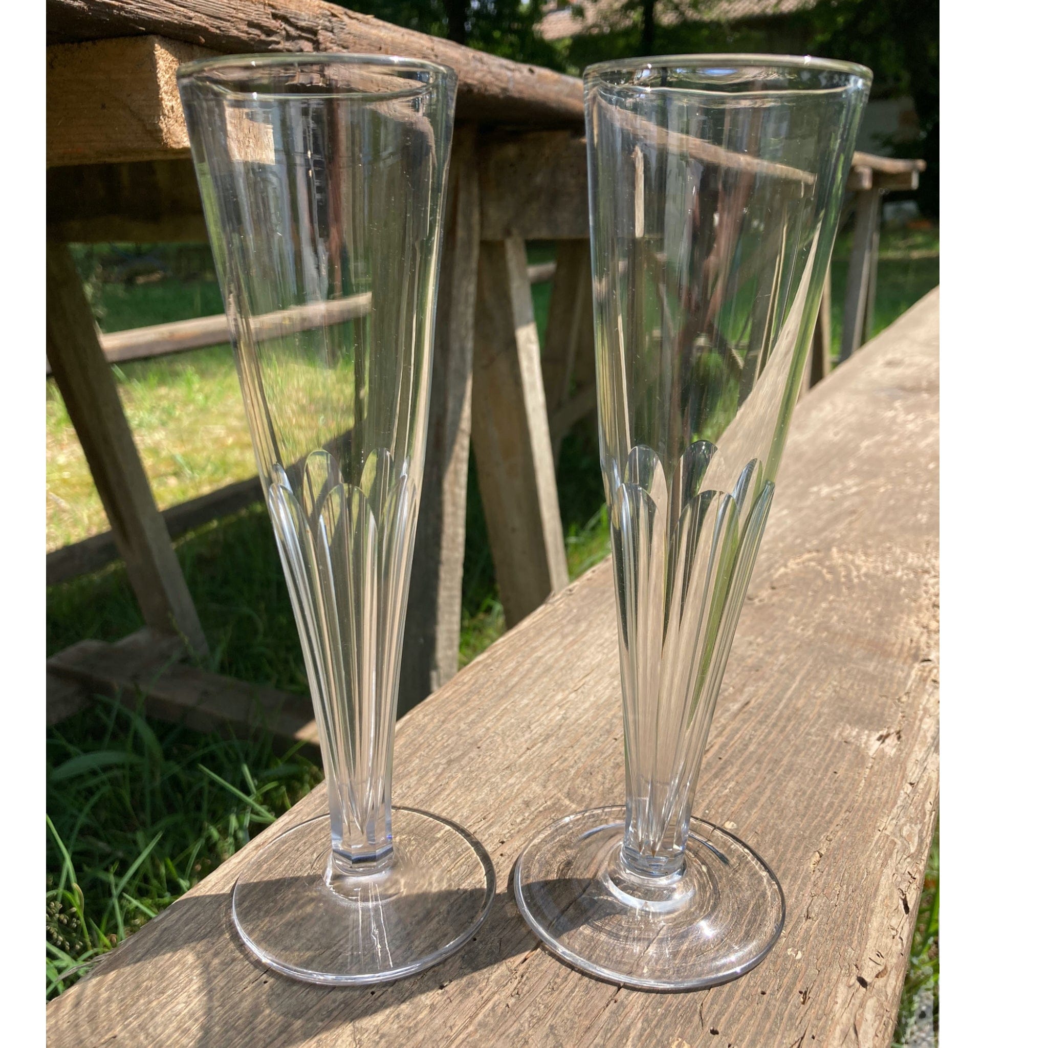 paire de flûtes cristal champenoises