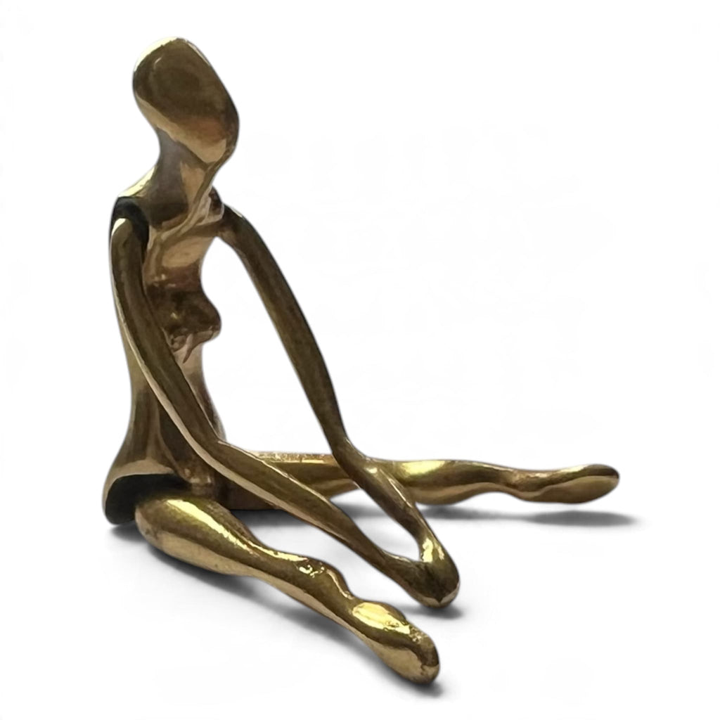 Pendentif Charles Jourdan Les Acrobates en plaqué or design Julian Snelling bijoux vintage 1980