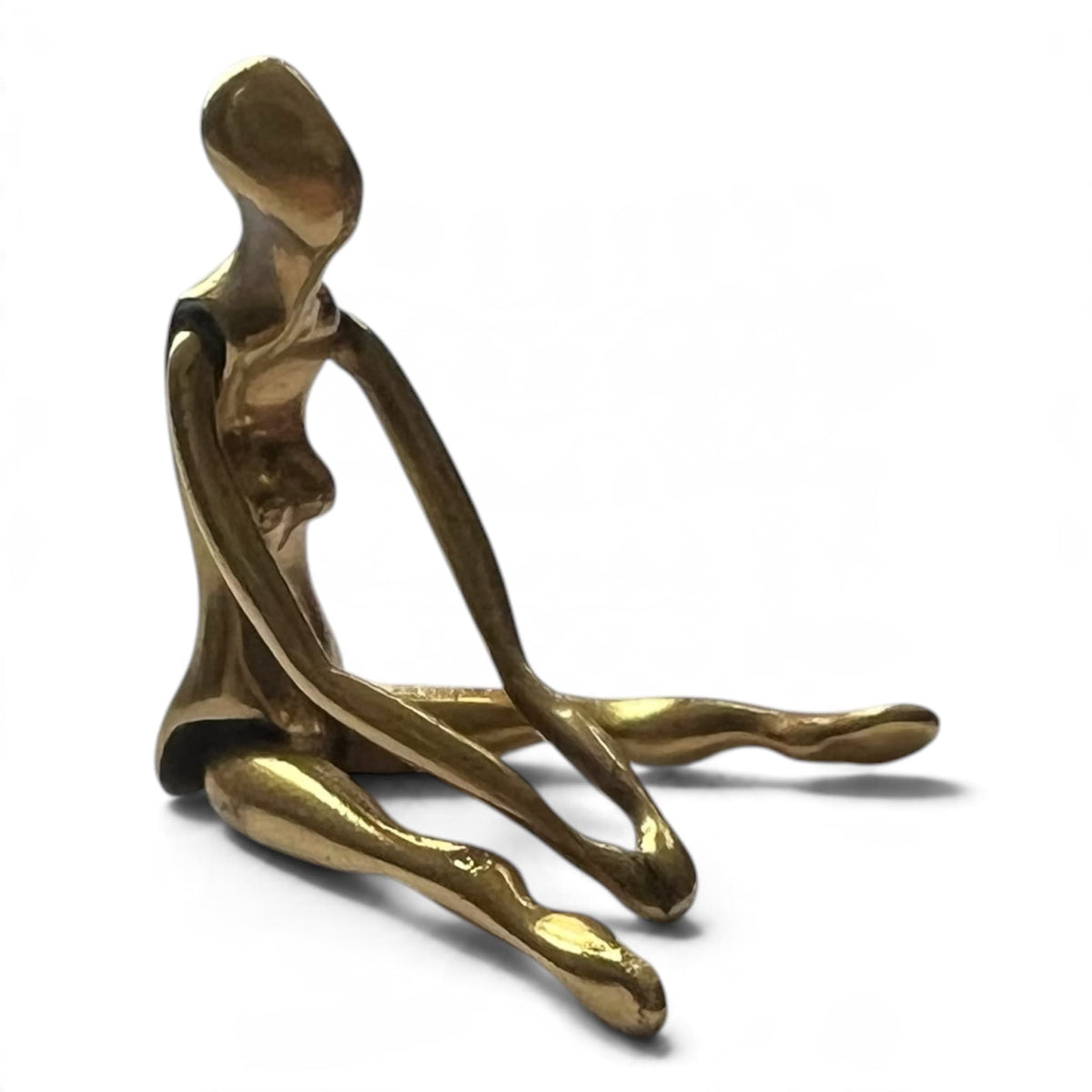 Pendentif Charles Jourdan Les Acrobates en plaqué or design Julian Snelling bijoux vintage 1980