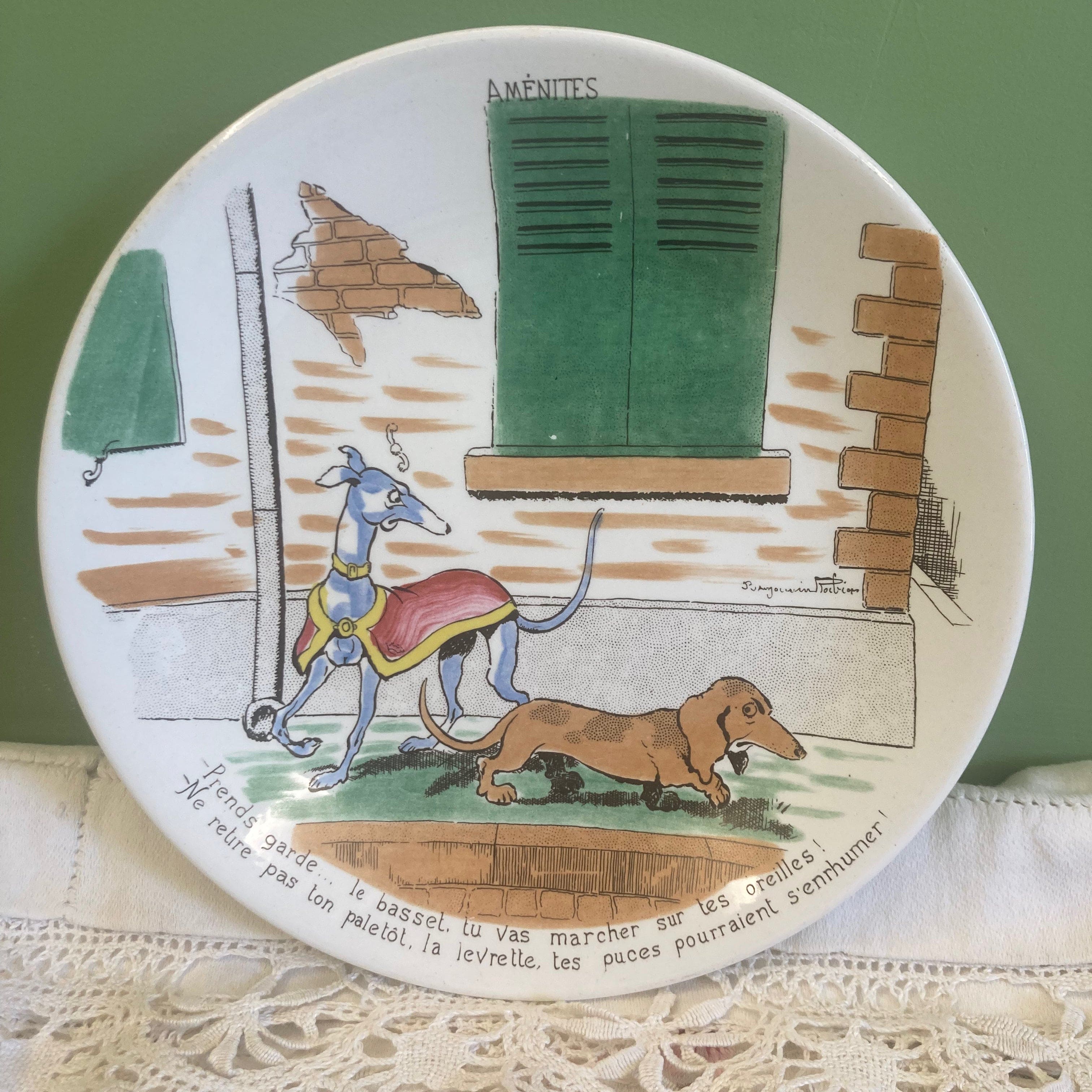 6 assiettes à dessert Illustrées par Benjamin Rabier