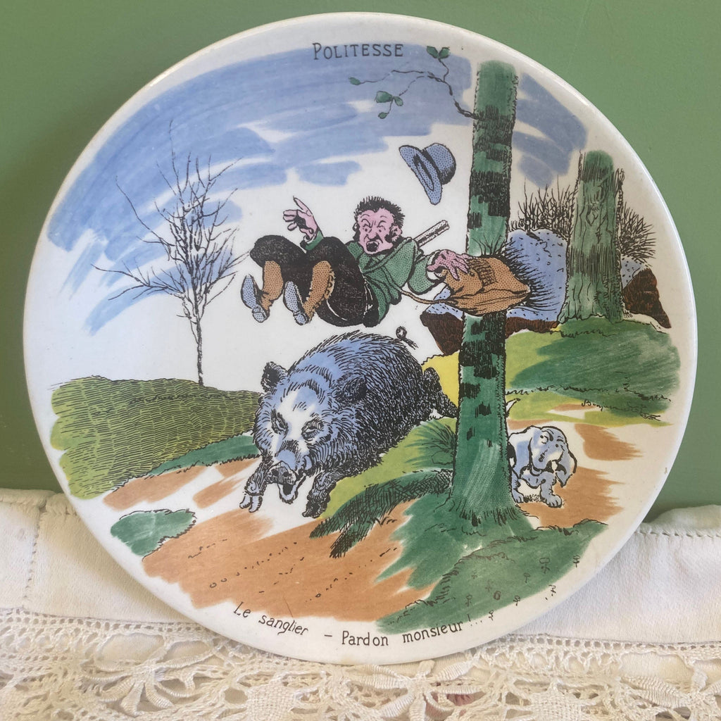 6 assiettes à dessert Illustrées par Benjamin Rabier