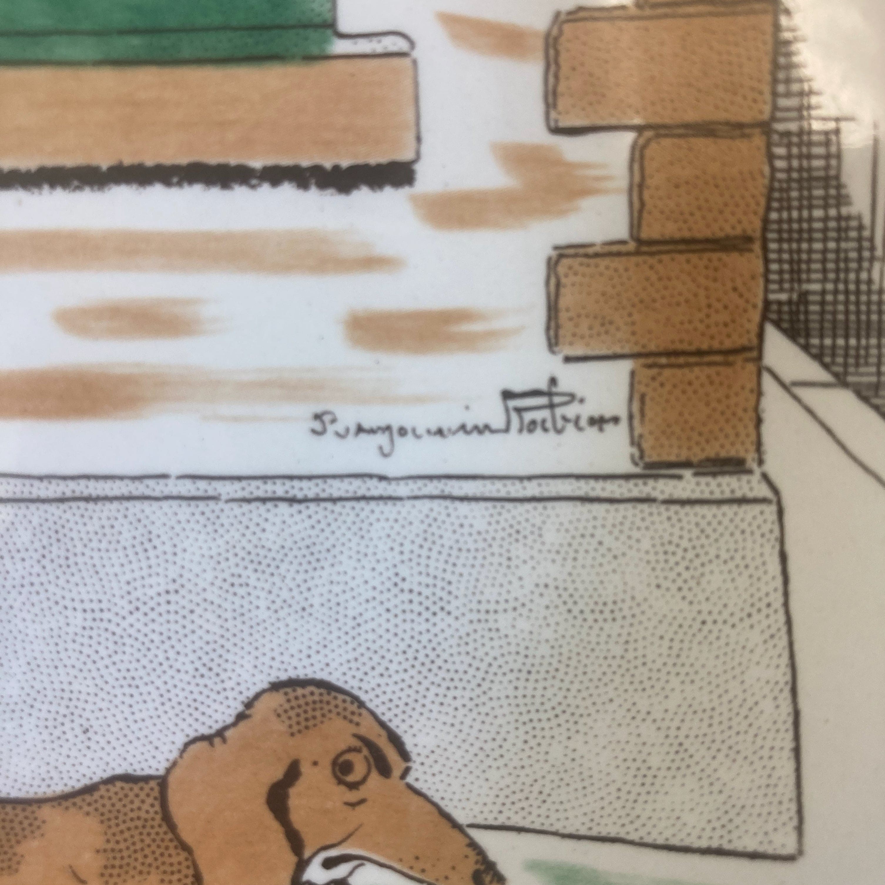 6 assiettes à dessert Illustrées par Benjamin Rabier