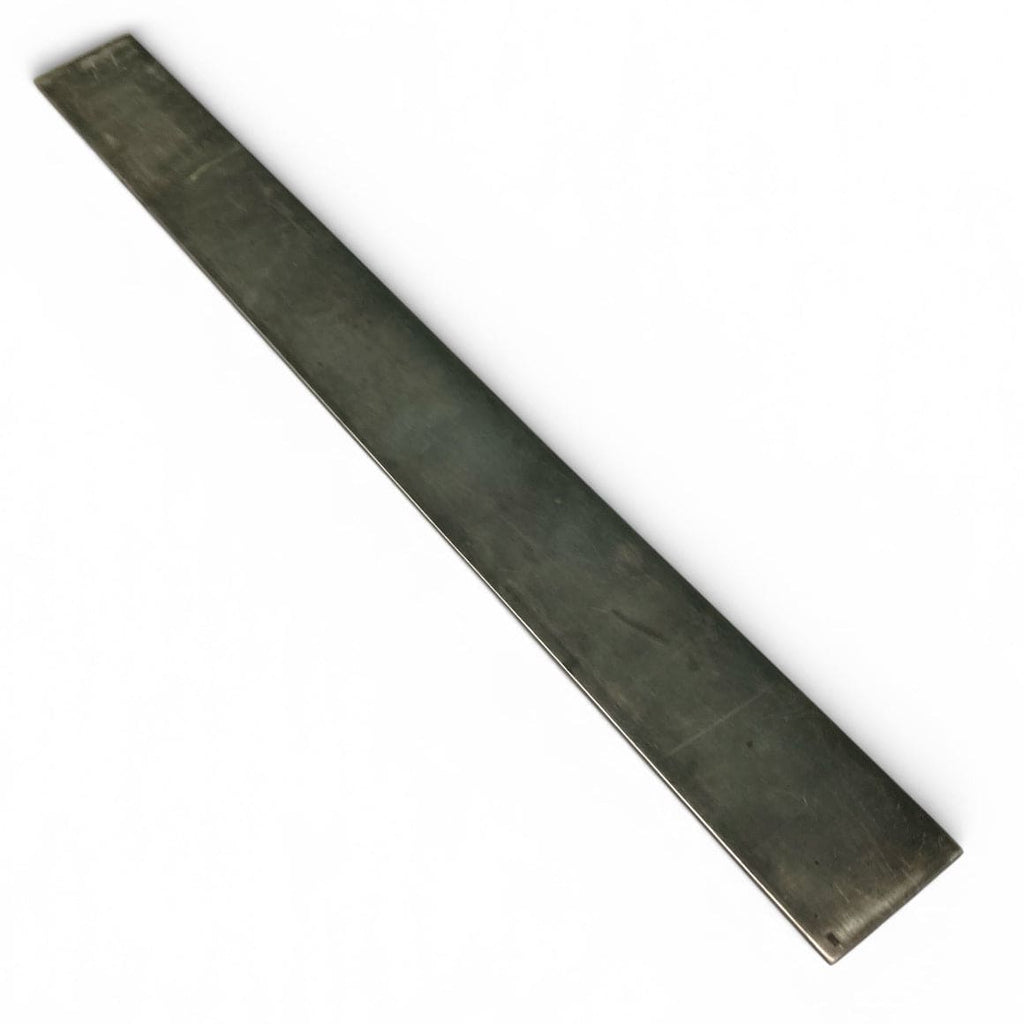 Règle de bureau à décor bambou en bronze argenté de Maria Pergay pour Jansen