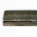 Règle de bureau à décor bambou en bronze argenté de Maria Pergay pour Jansen