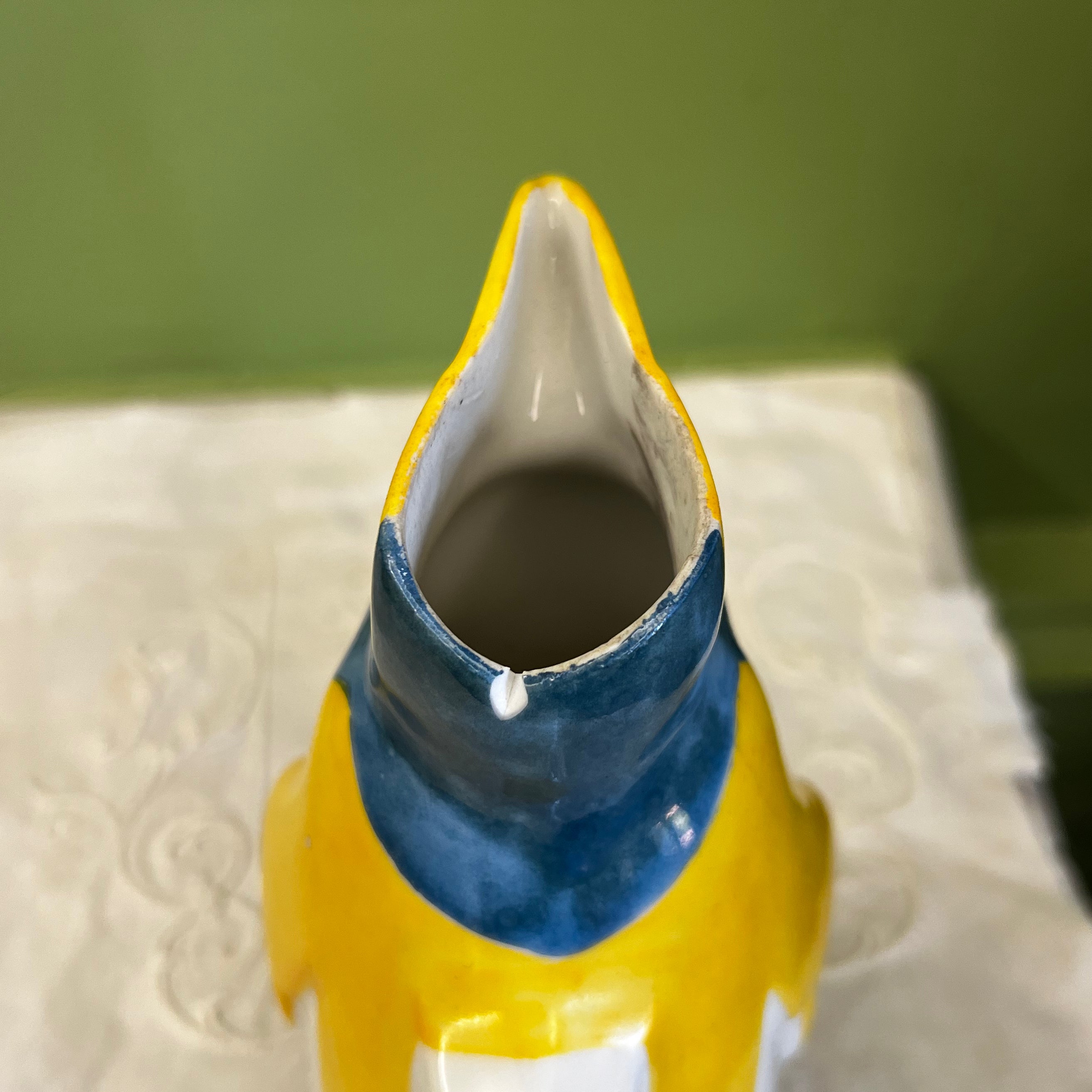 Ancien pichet en porcelaine en forme de pingouin par Sandoz.