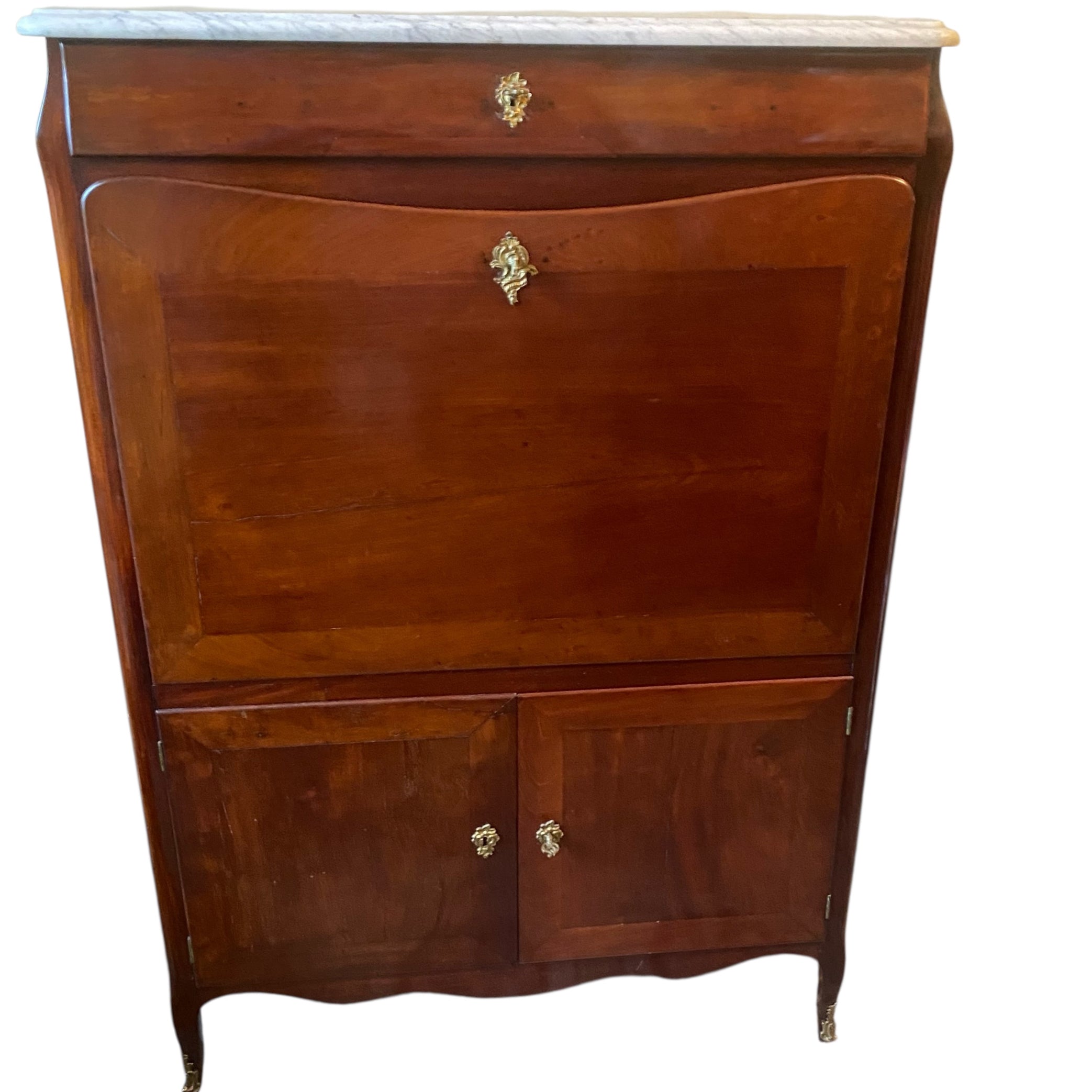 Secrétaire en acajou d' époque Transition 18ème.