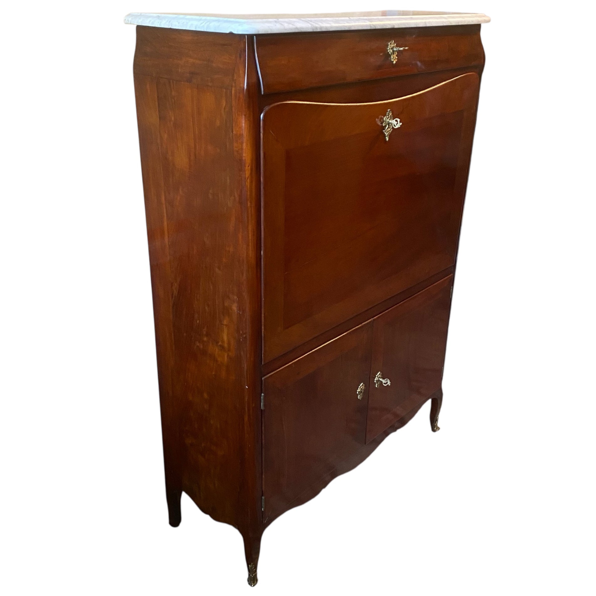 Secrétaire en acajou d' époque Transition 18ème.