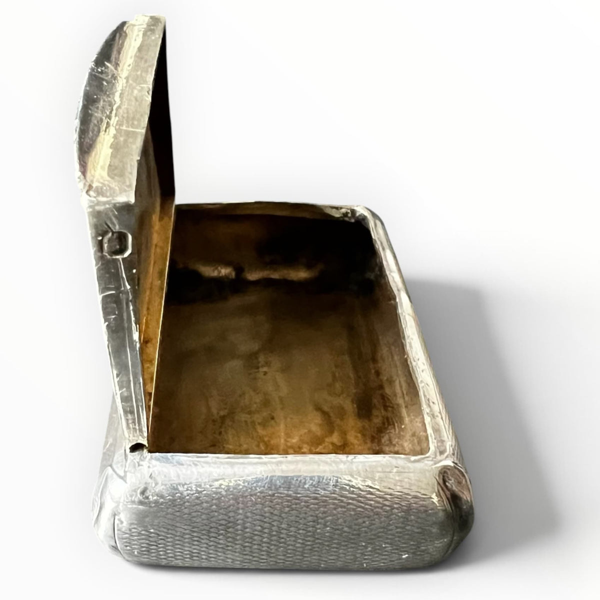 Tabatière de poche ancienne en argent massif poinçon Minerve 1er titre
