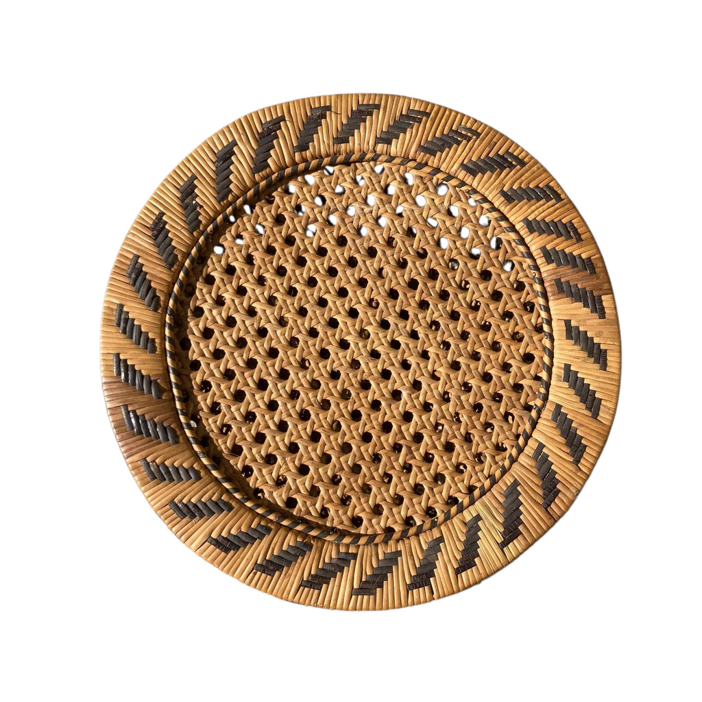 tabouret vintage en rotin tressé type Emmanuelle