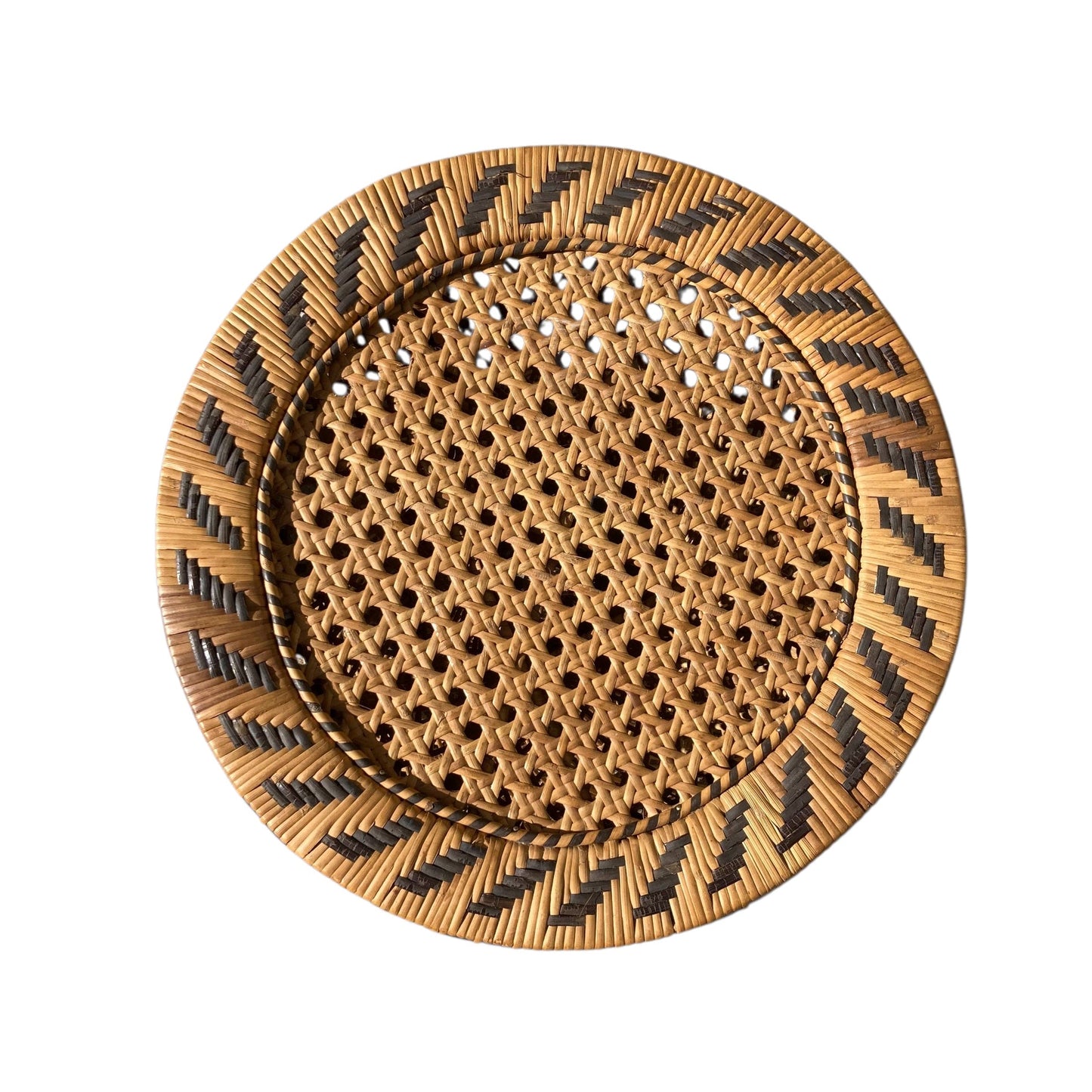 tabouret vintage en rotin tressé type Emmanuelle