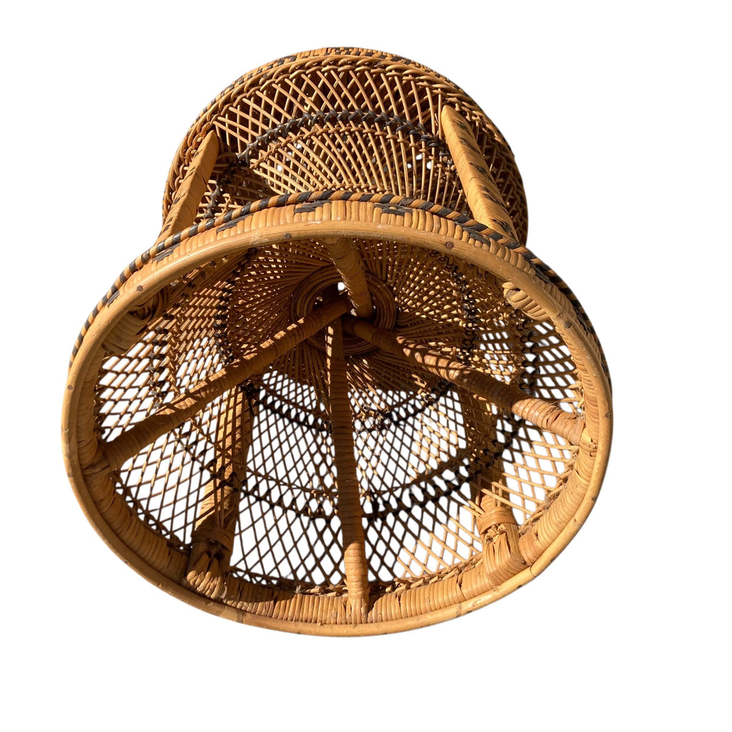 tabouret vintage en rotin tressé type Emmanuelle