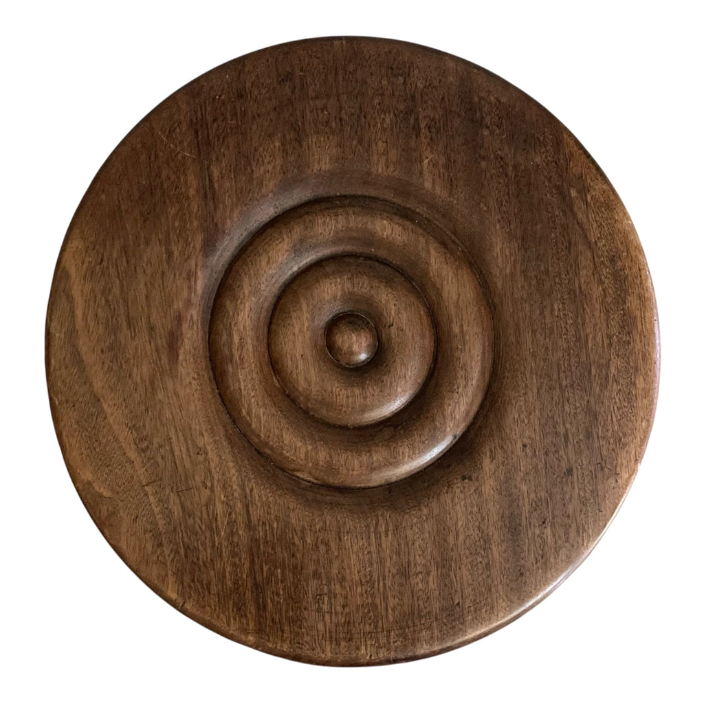Ancien tabouret tripode à assise ronde vers 1960