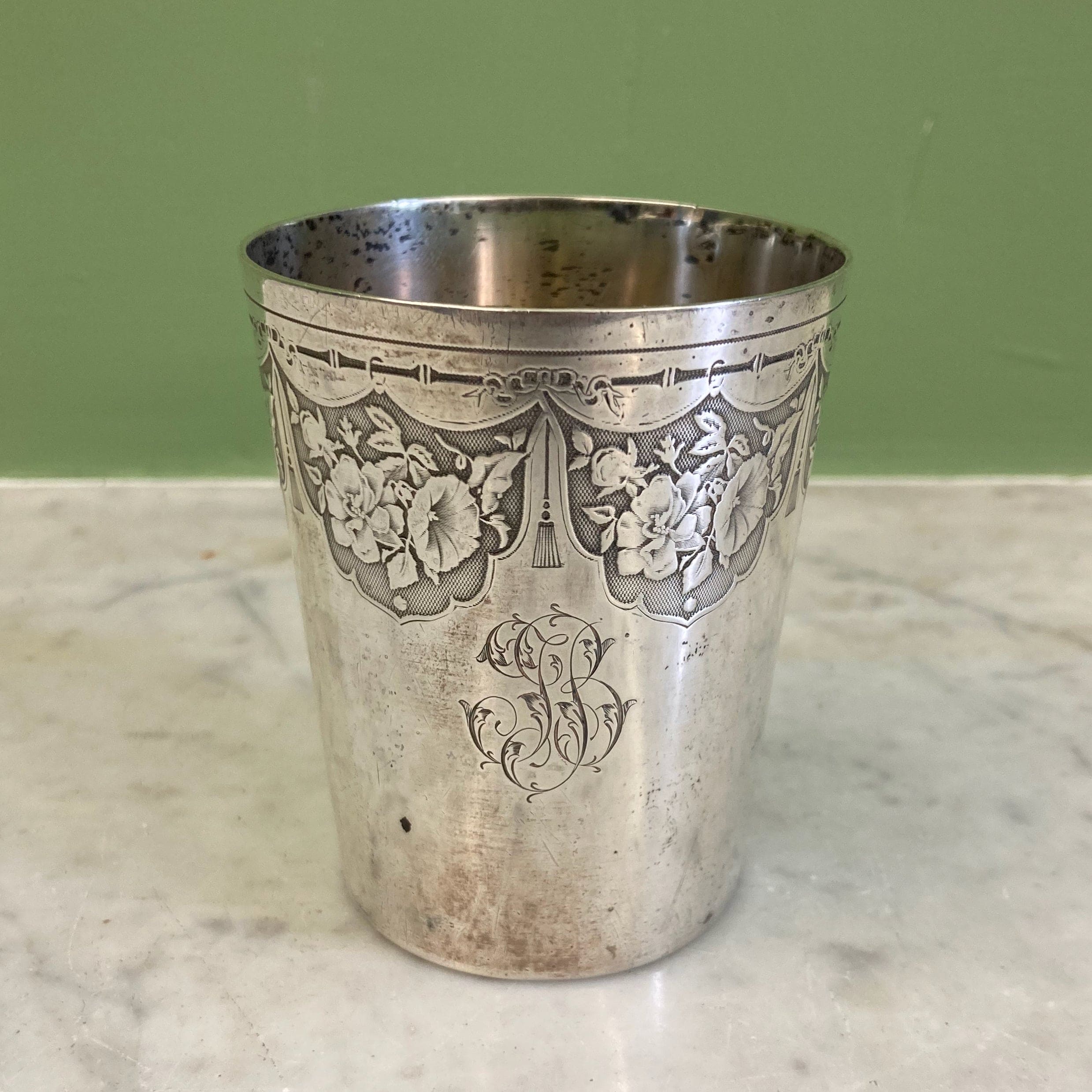 Timbale argent massif  JB